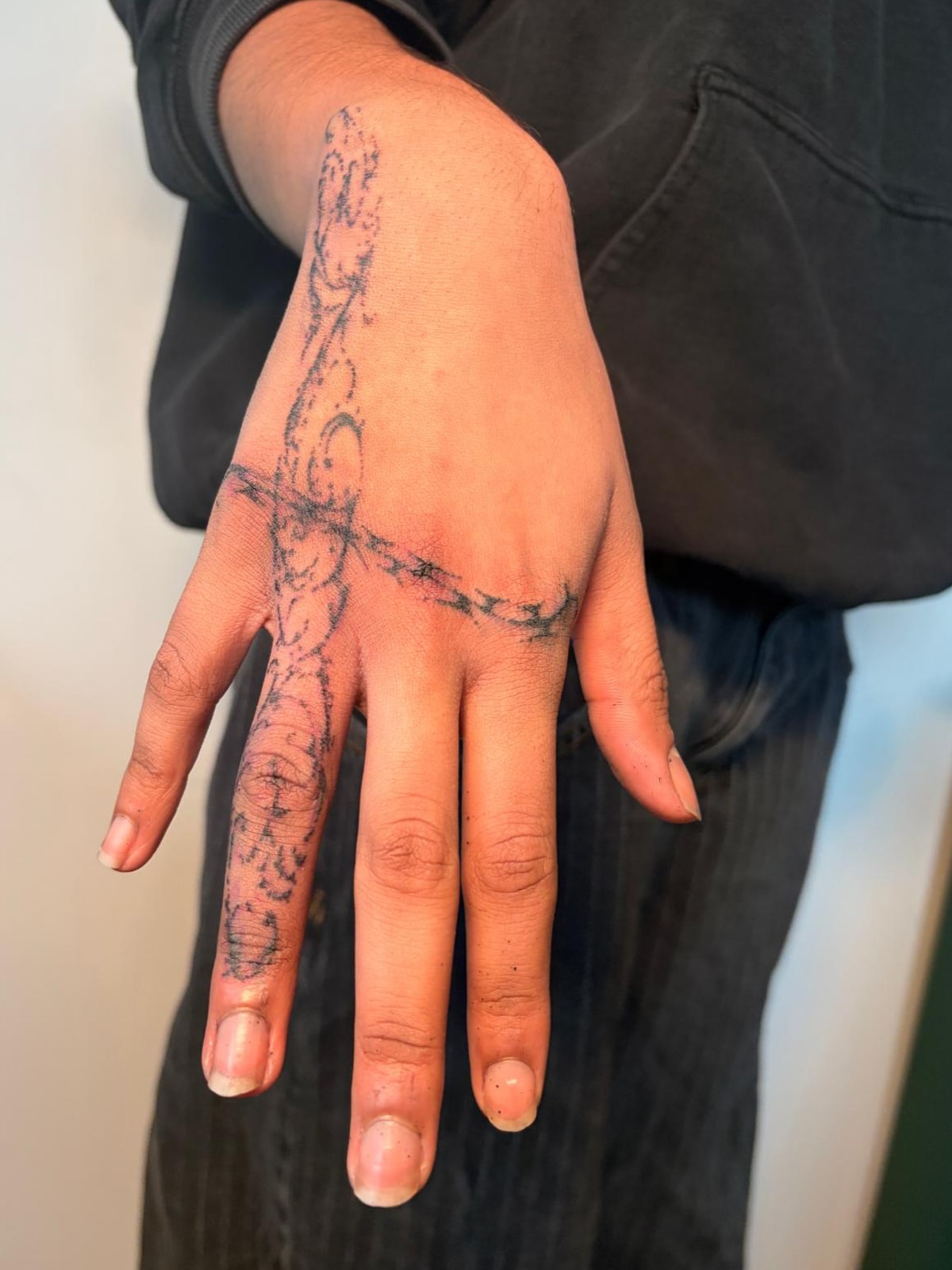 Tattoo by @swamp__slut — black_and_grey