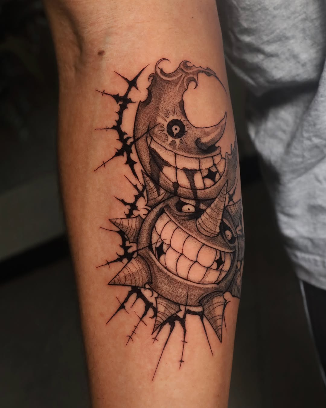 Tattoo by @idkdananicole β black_and_grey, anime