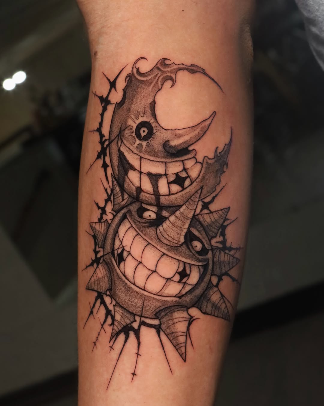 Tattoo by @idkdananicole β black_and_grey, anime