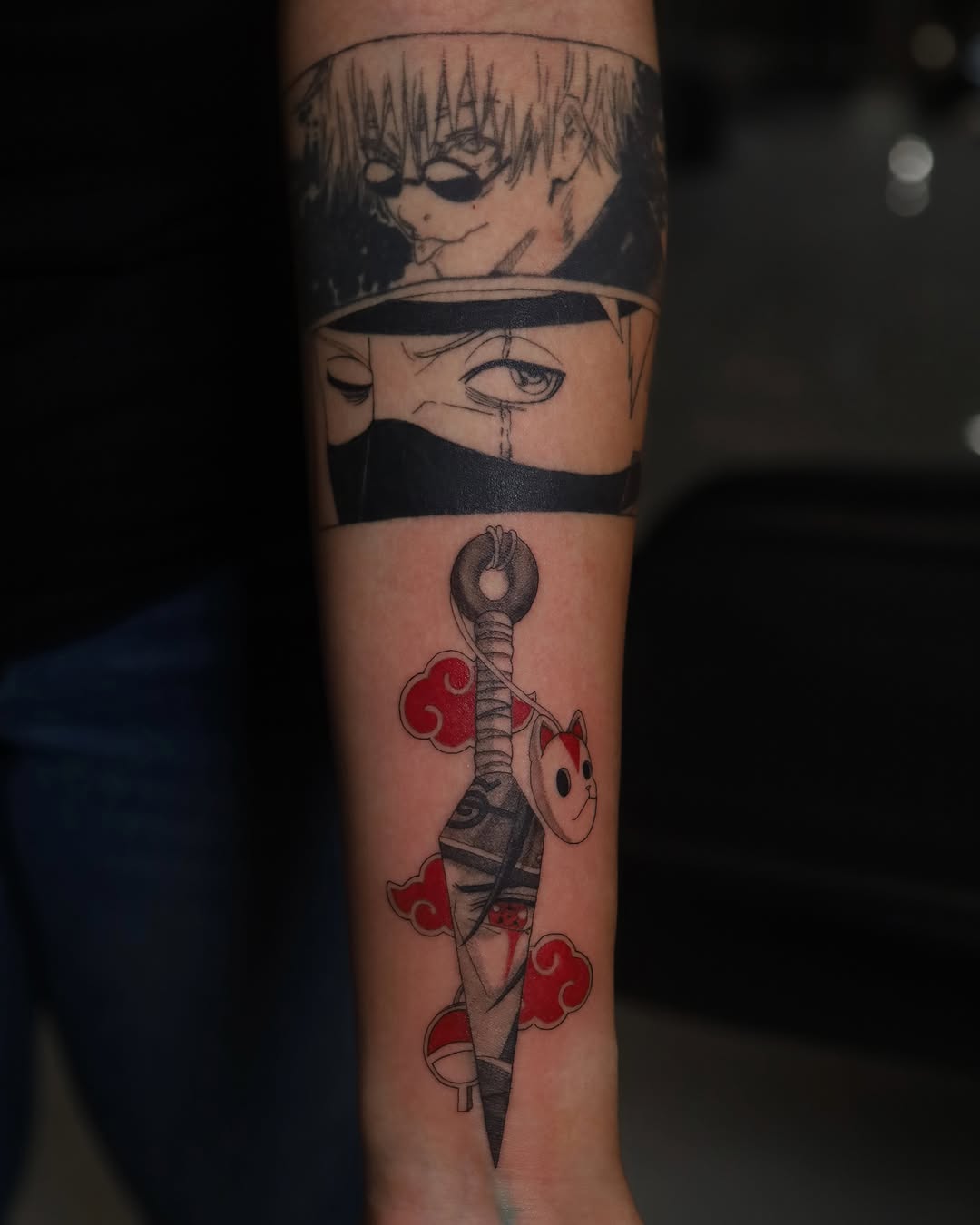 Tattoo by @idkdananicole β anime, black_and_grey