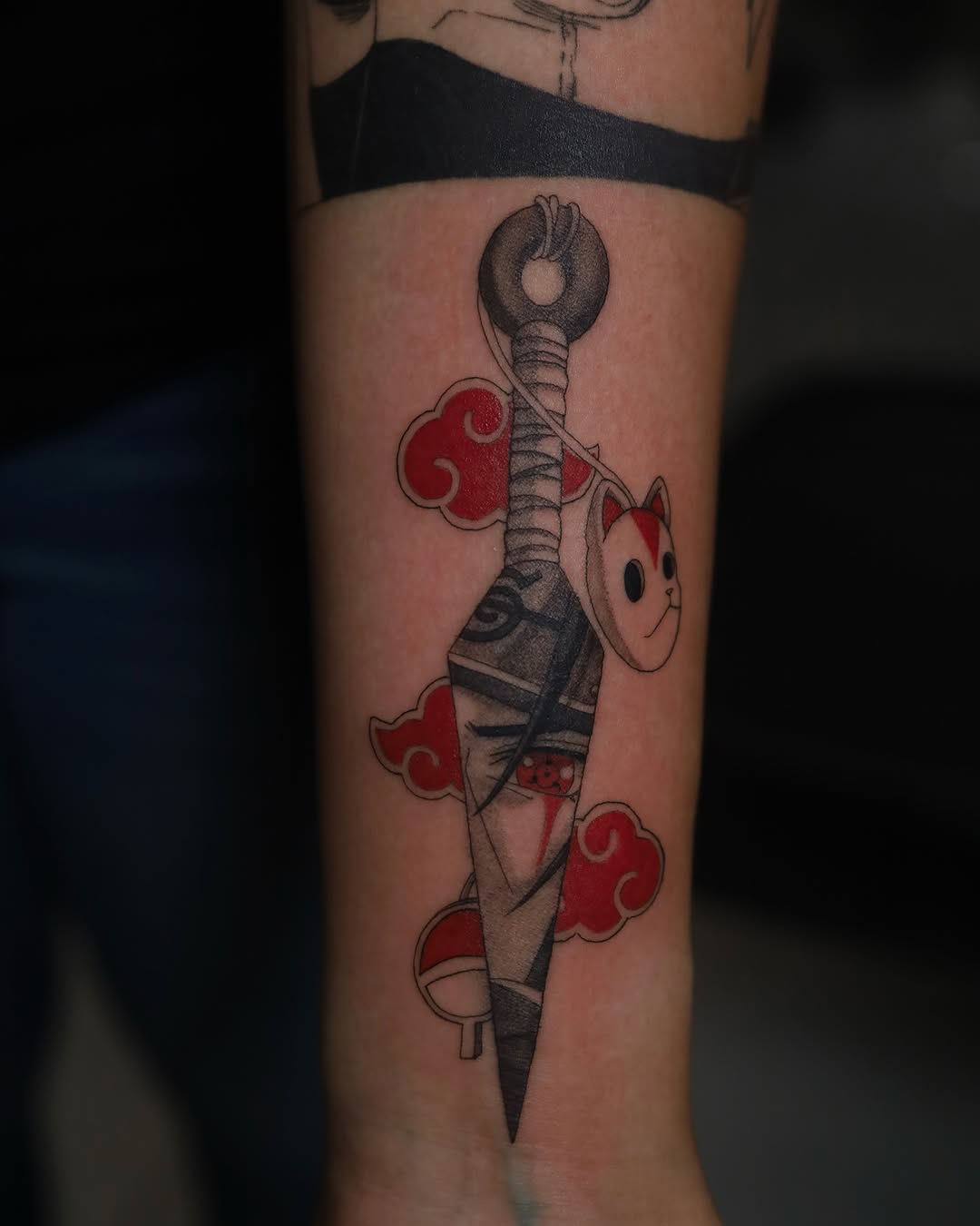 Tattoo by @idkdananicole β anime, black_and_grey
