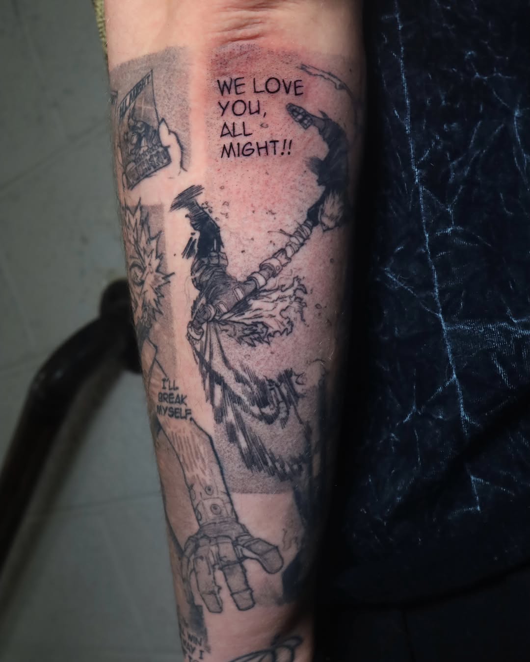 Tattoo by @idkdananicole β black_and_grey, lettering_script