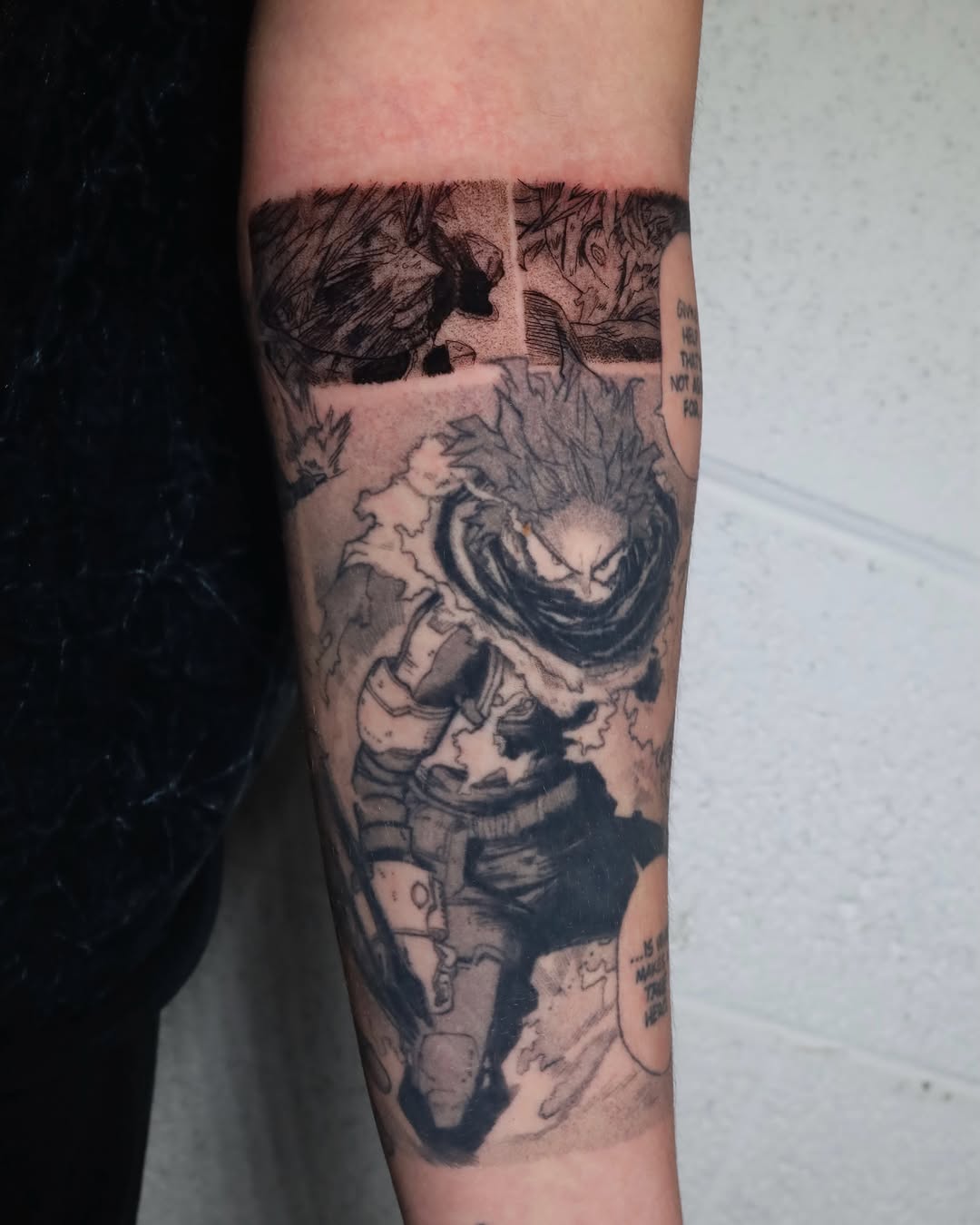 Tattoo by @idkdananicole β anime, black_and_grey