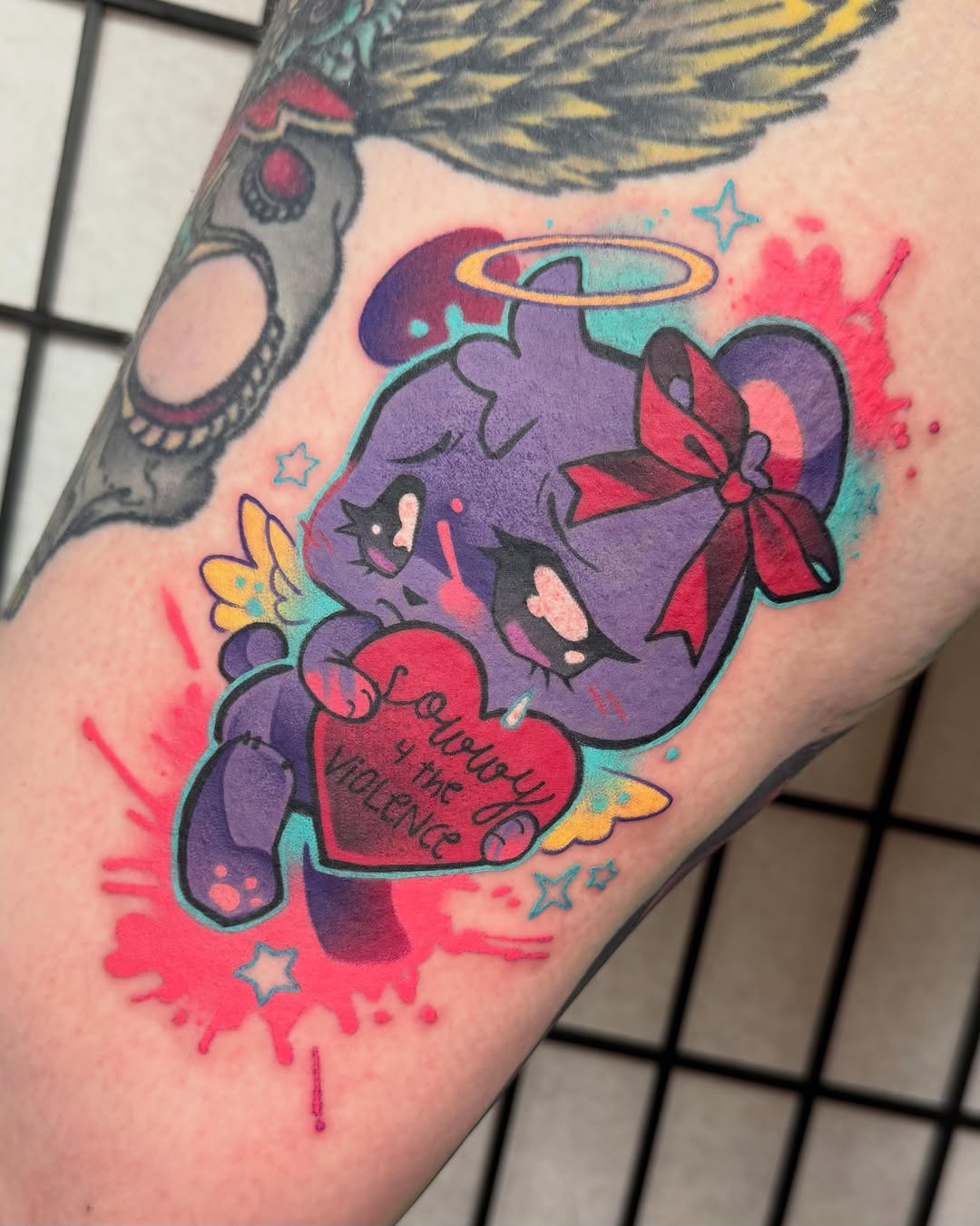 Tattoo by @clwnslvt β new_school, lettering_script