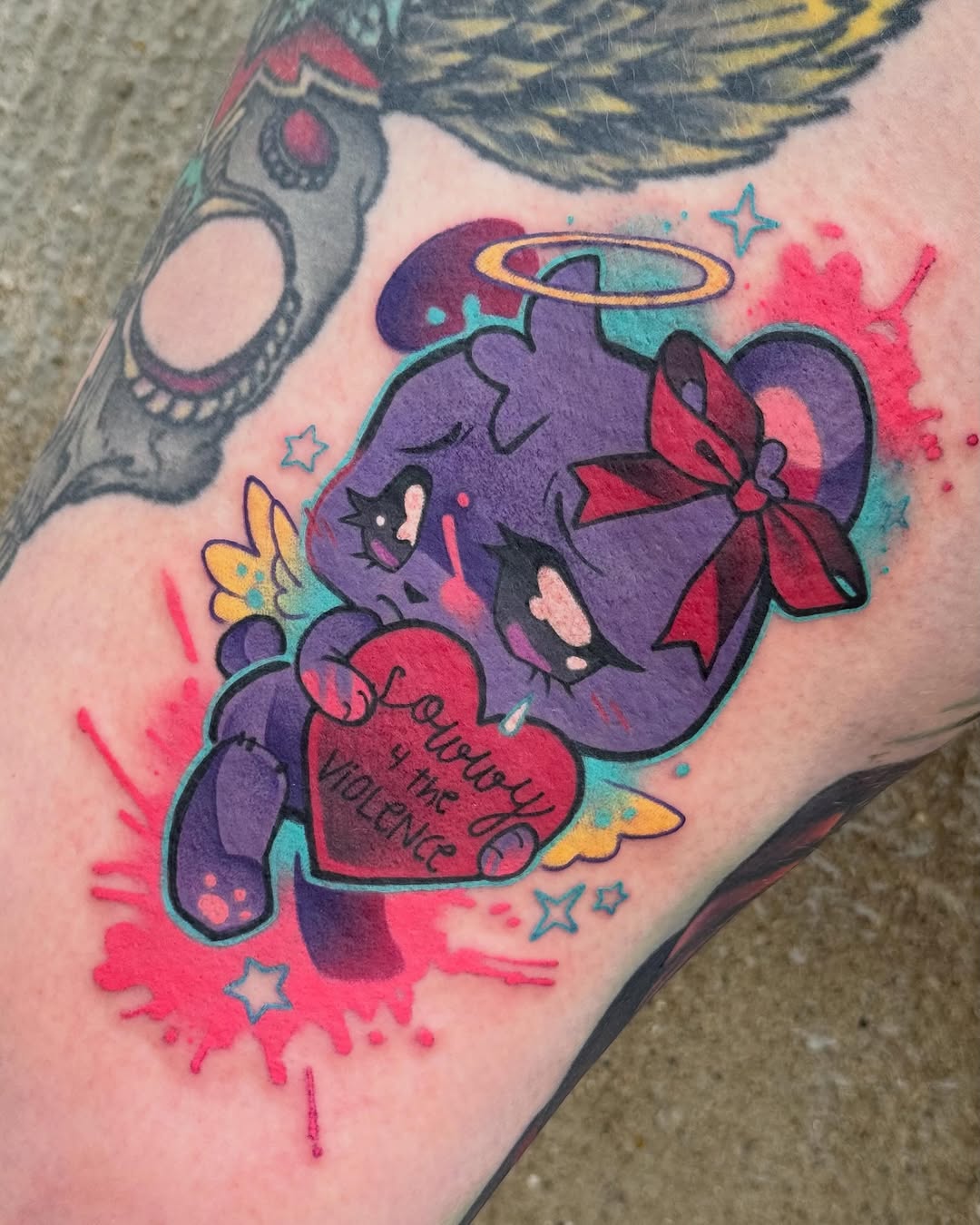 Tattoo by @clwnslvt β new_school, lettering_script