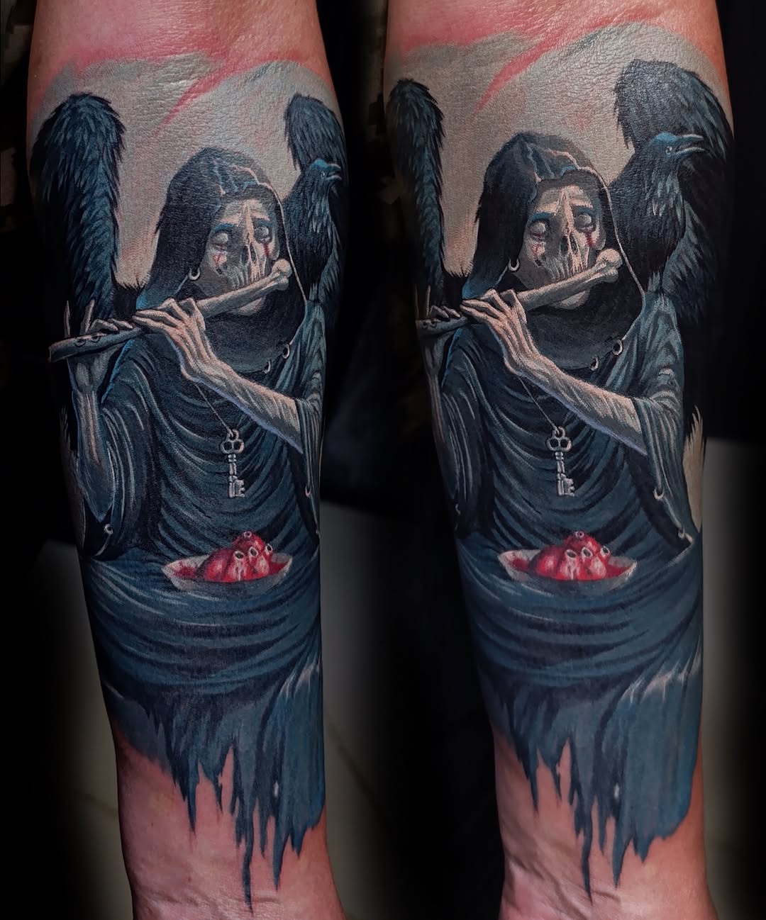 Tattoo by @vladimirlutaev — dark_realism, black_and_grey