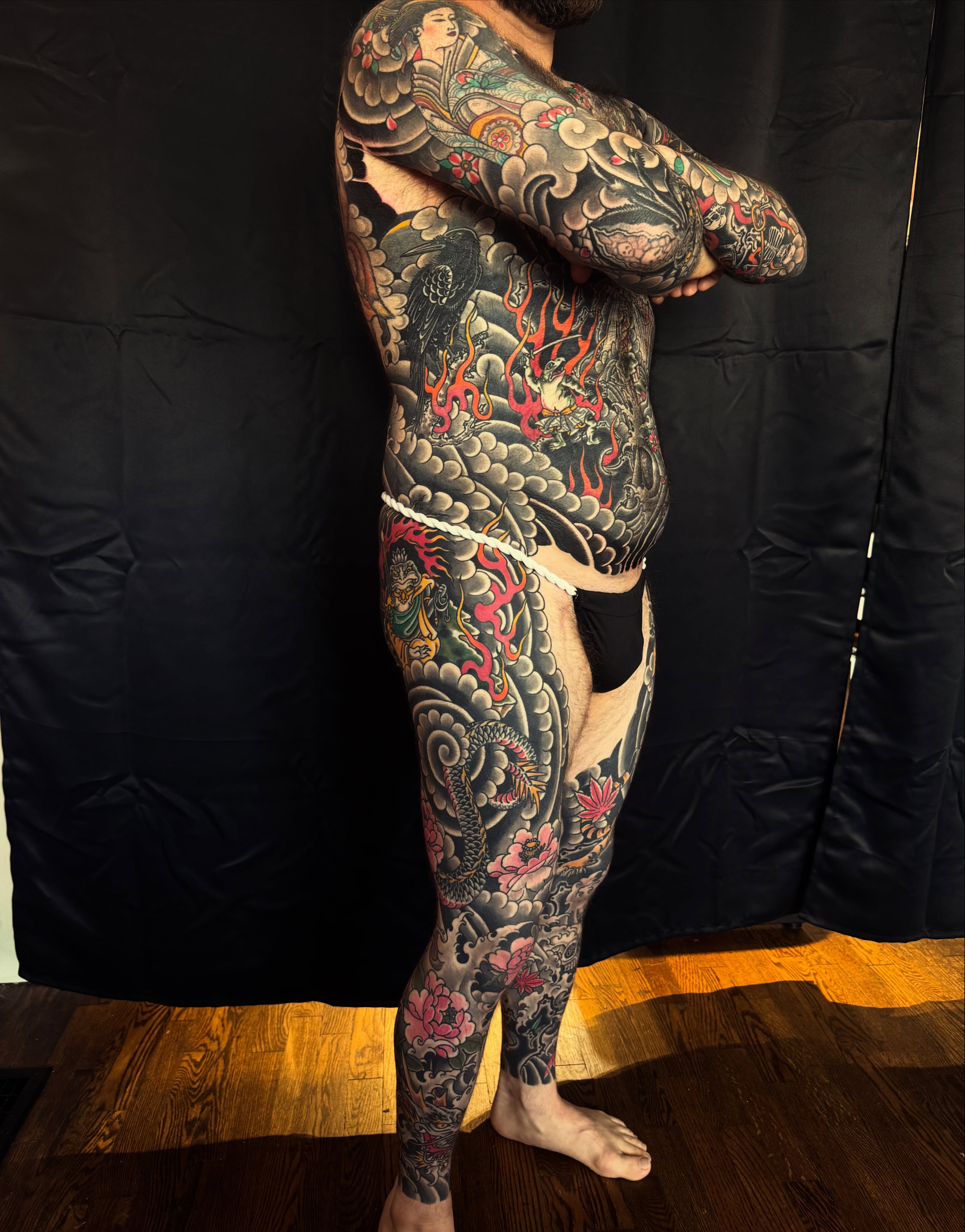 Tattoo by @nicholastidler_tattoos — japanese_irezumi, black_and_grey