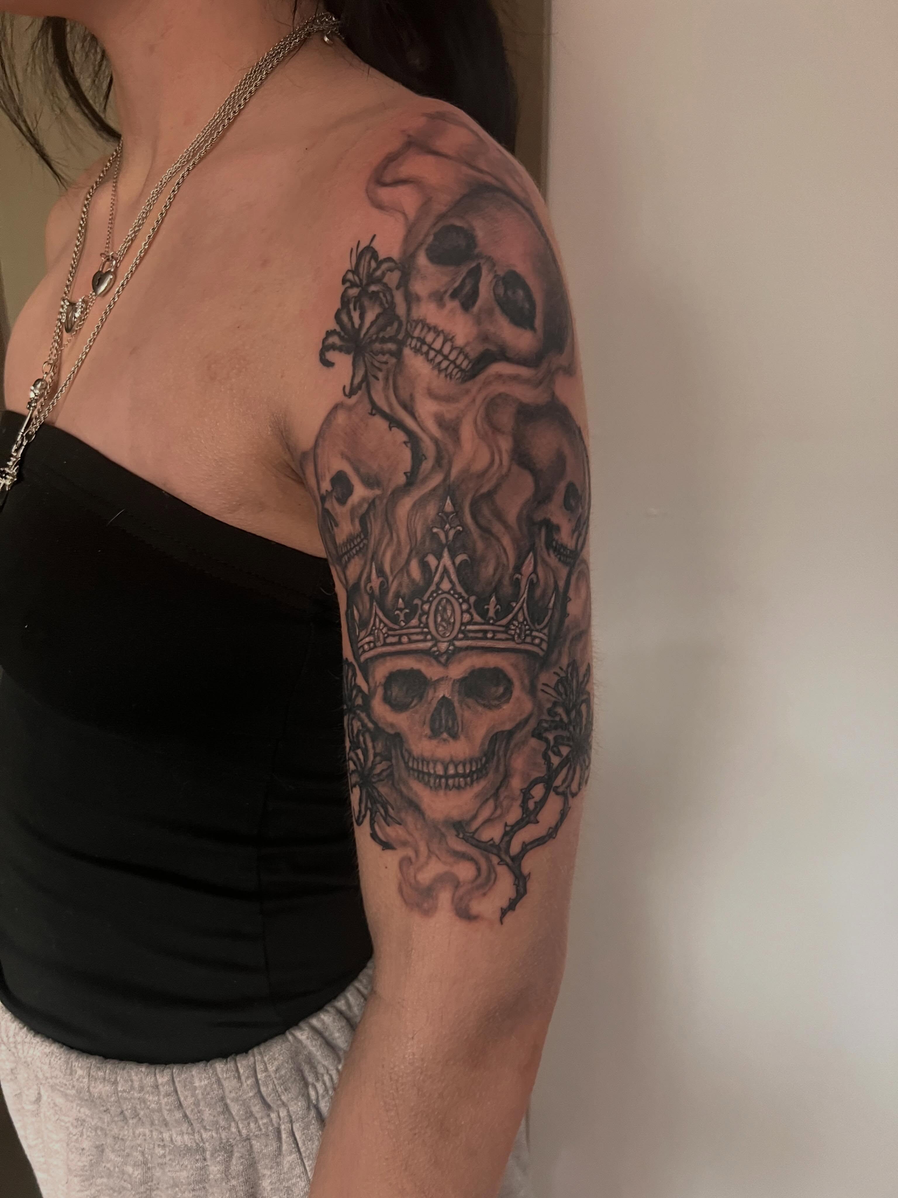 Tattoo by @natasha.p.tattoos — black_and_grey, realism