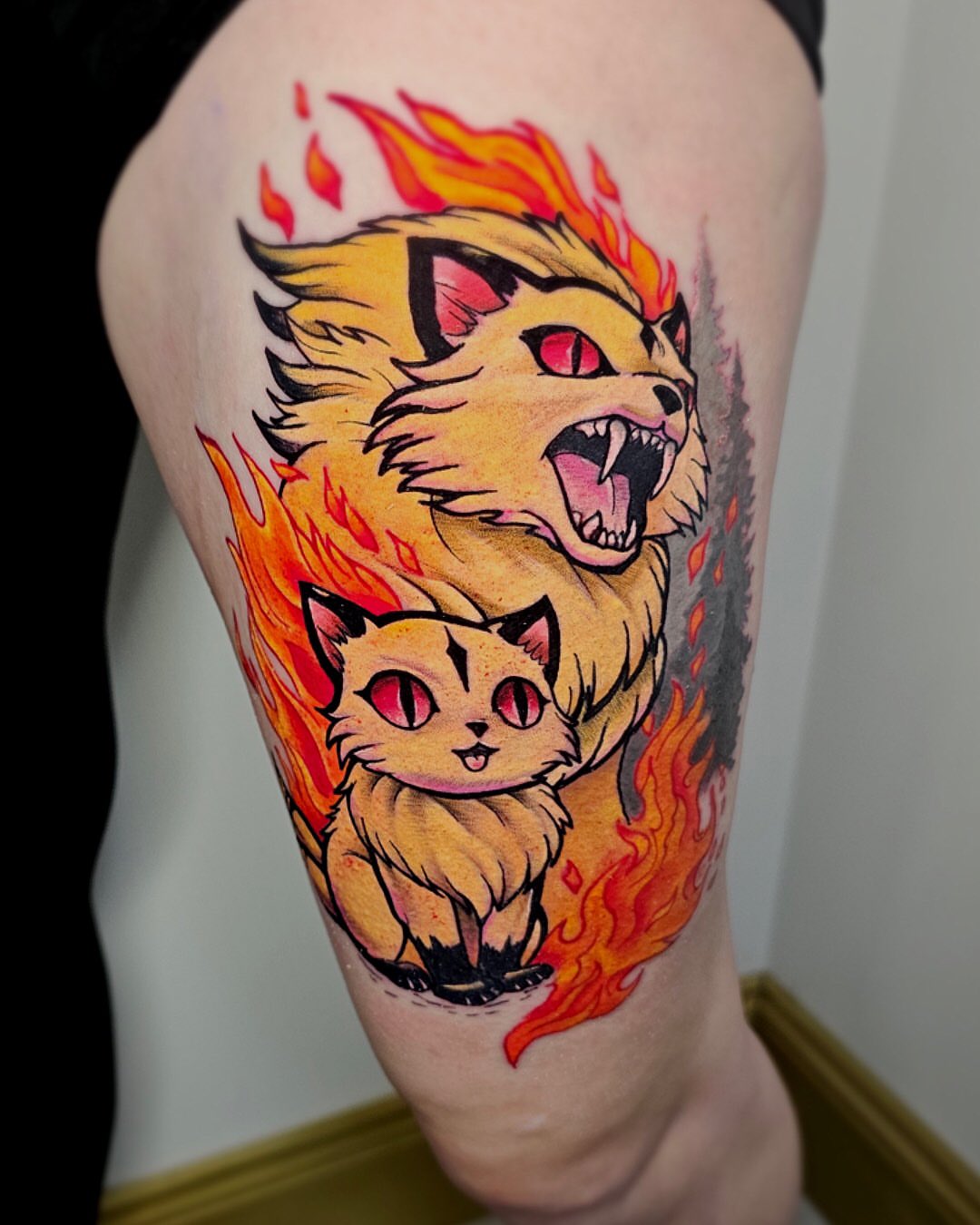 Tattoo by @whatthehecker88 — american_traditional, dotwork