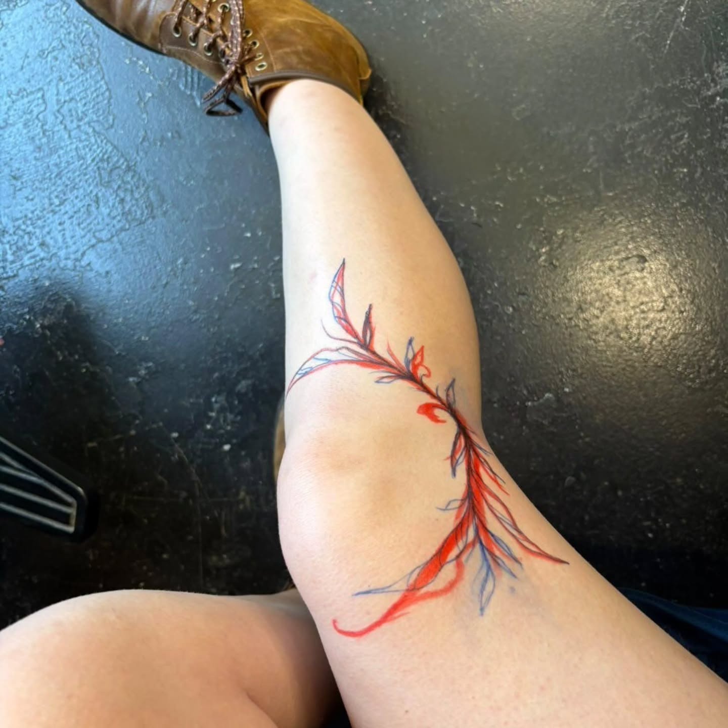 Floral design watercolor tattoo on the forearm by Maddox Kitson🕷