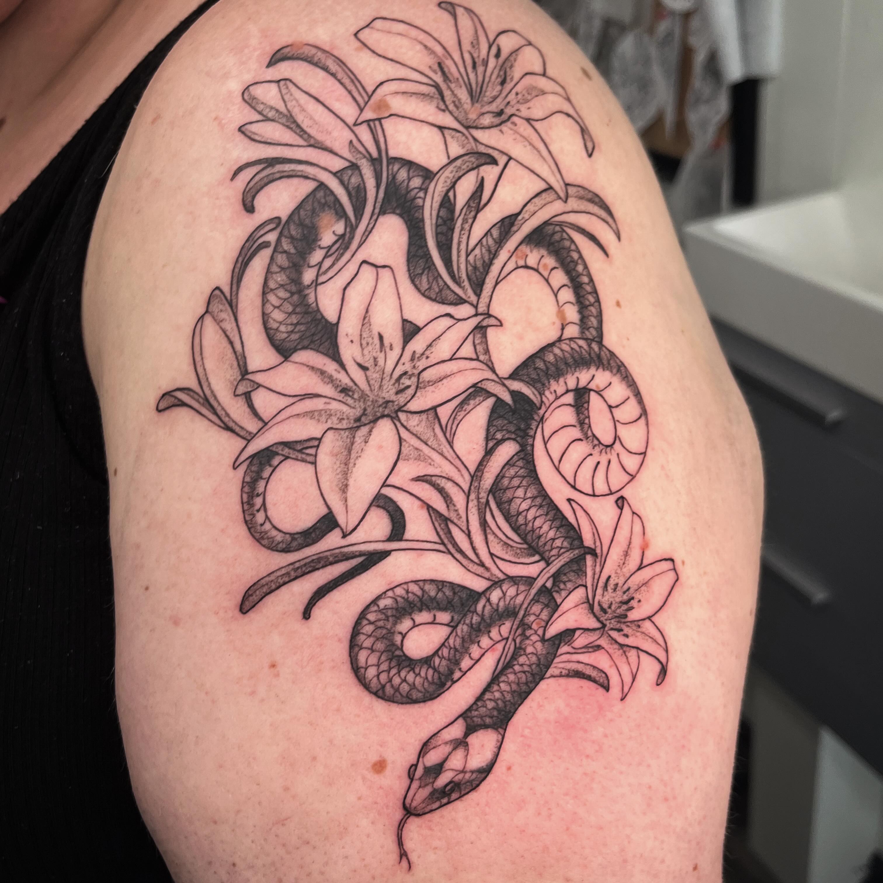 Tattoo by @cashewwws — black_and_grey, realism