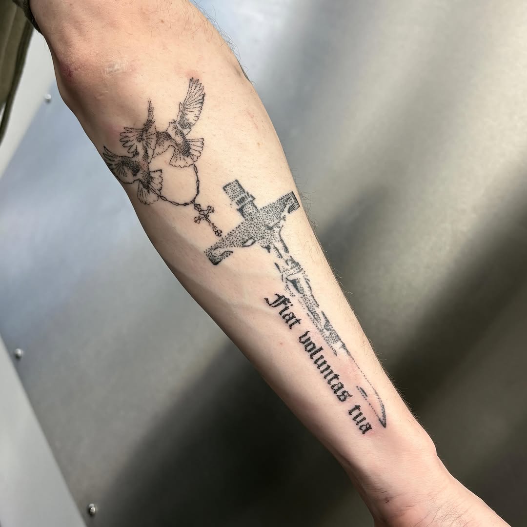 Tattoo by @siilvester — dotwork, black_and_grey