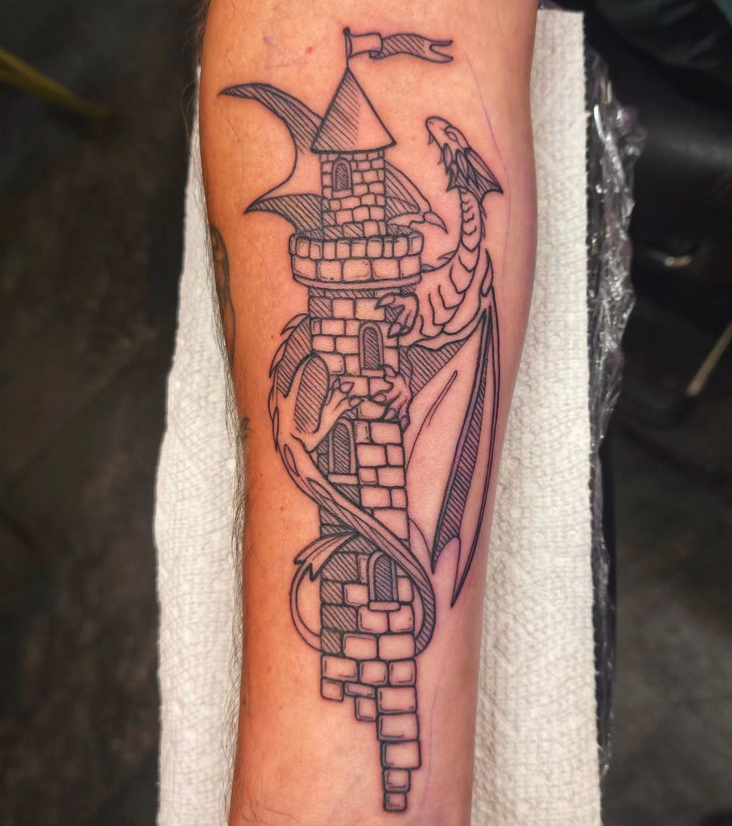 Tattoo by @littleshadowtattoos — black_and_grey