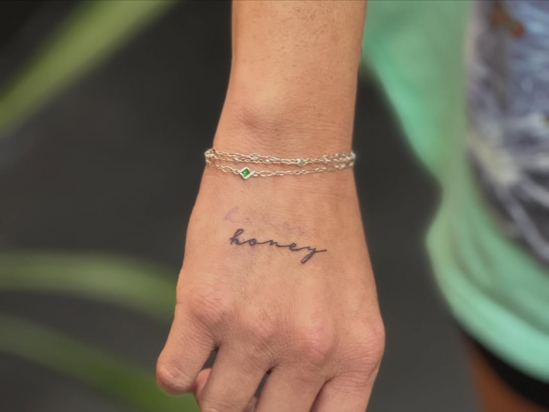 Tattoo by @marissa_tattoos — lettering_script, fine_line