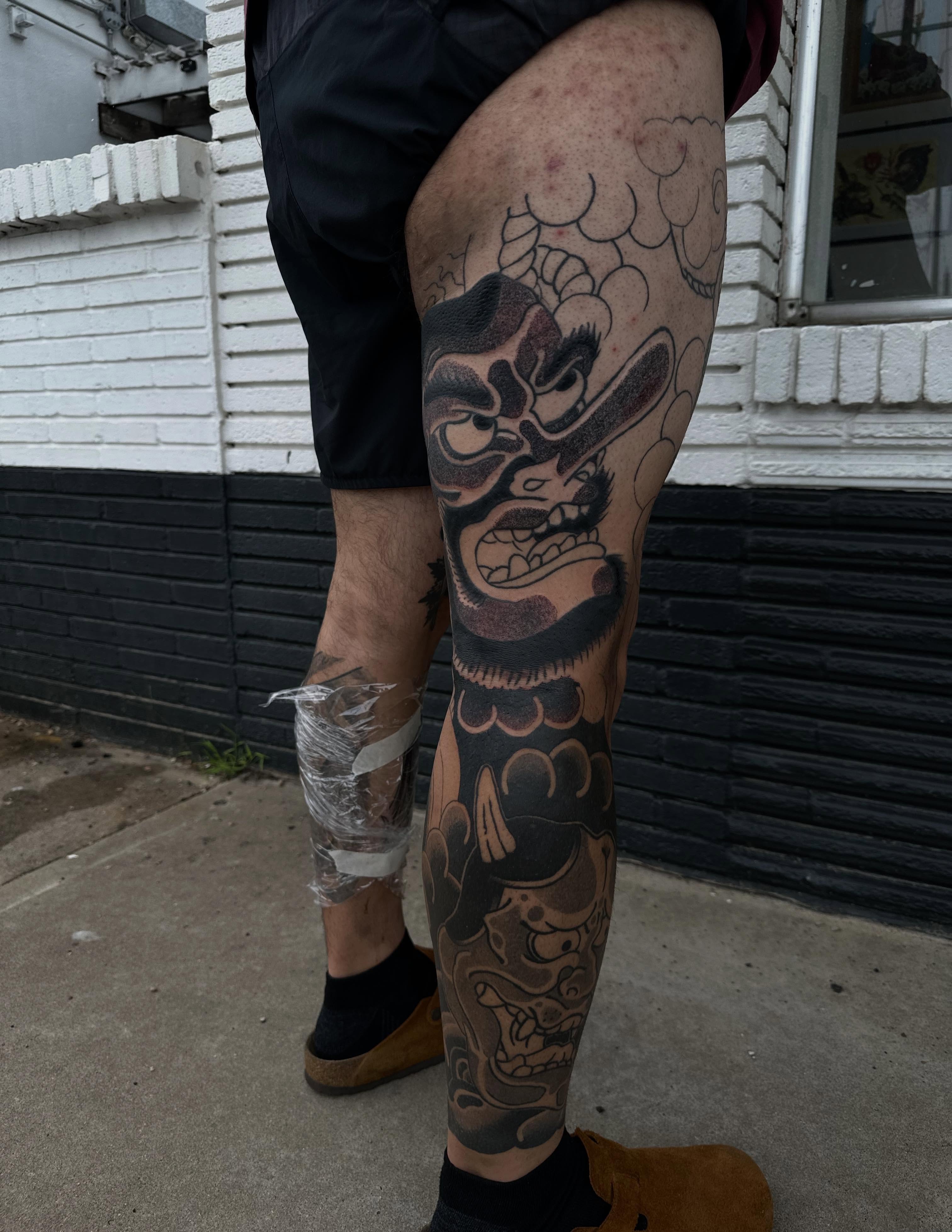 Tattoo by @kirincowboy — black_and_grey