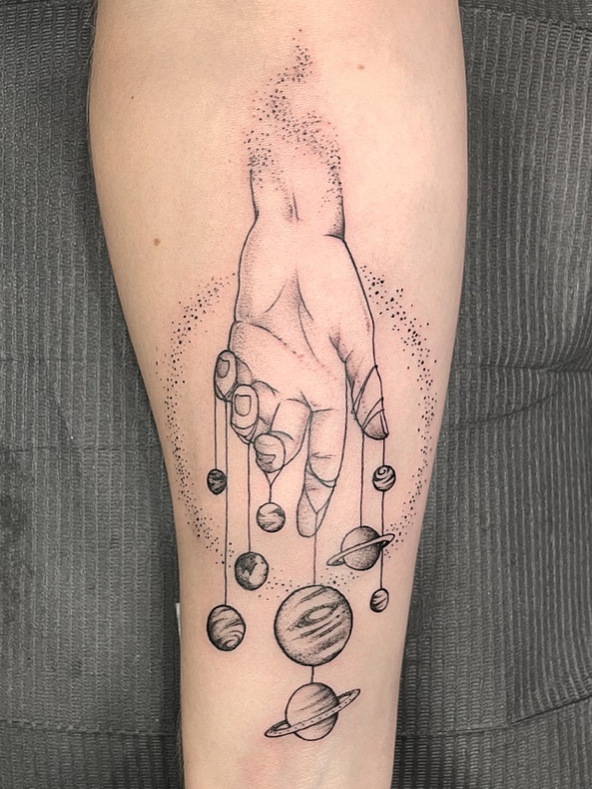 Tattoo by @jean13.tattoo — dotwork, realism
