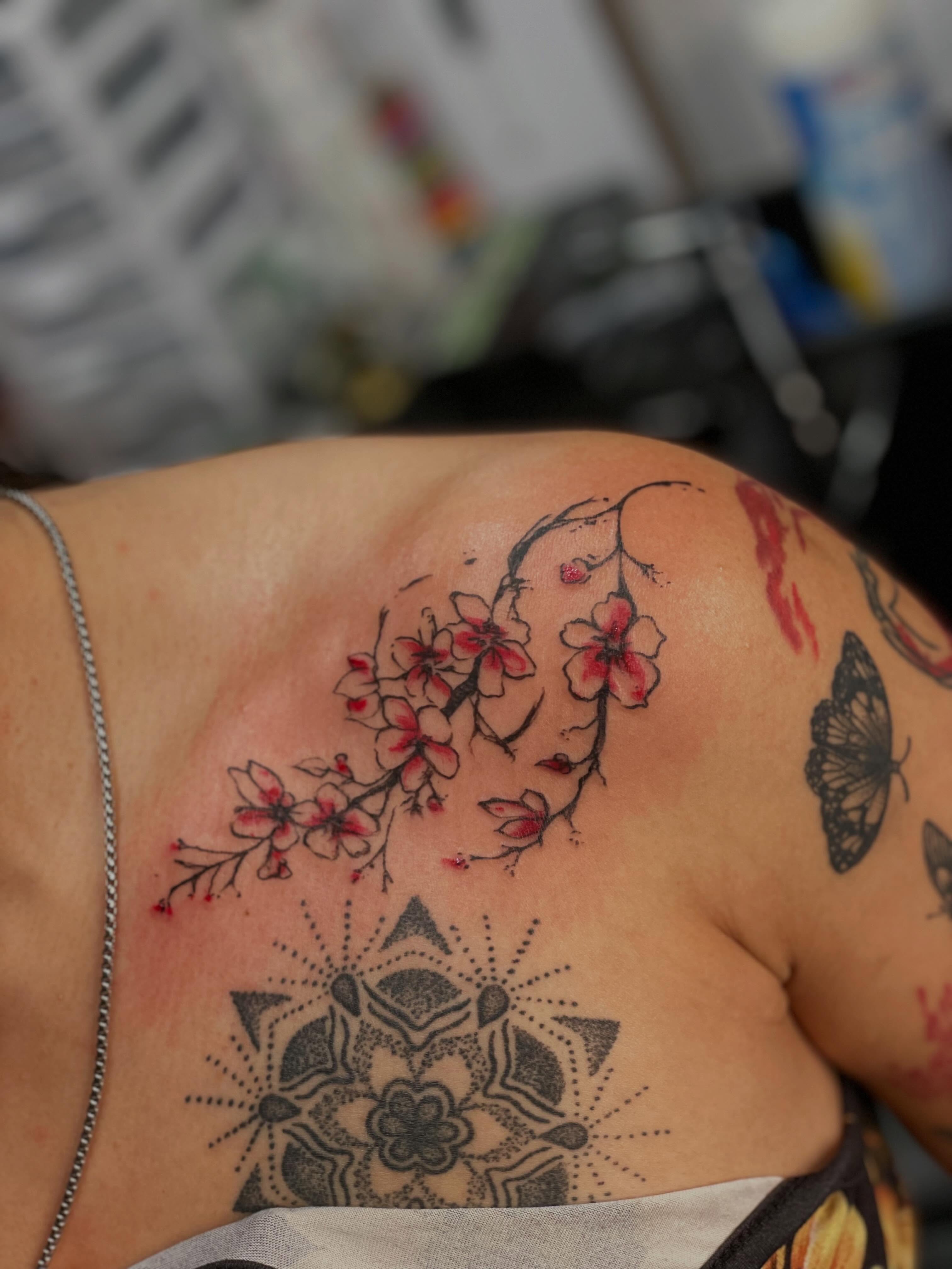 Tattoo by @jean13.tattoo — dotwork, geometric