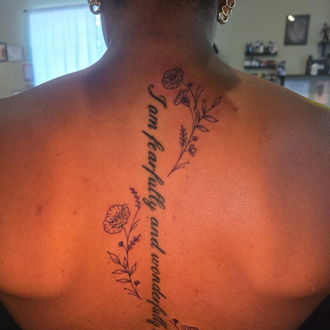 Tattoo by @shades_of_maggie — lettering_script, fine_line