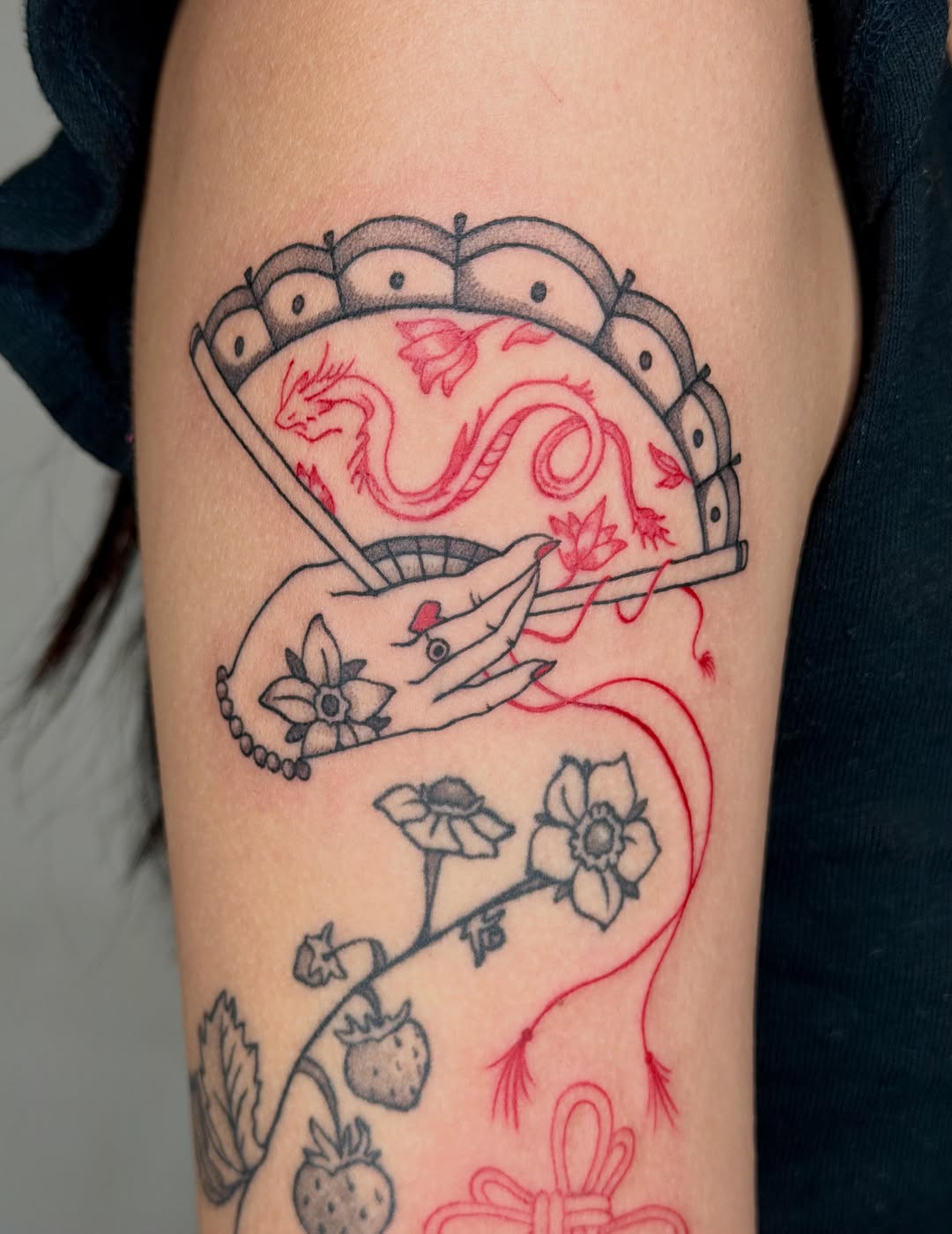 Tattoo by @artby_avarose — fine_line, japanese_irezumi