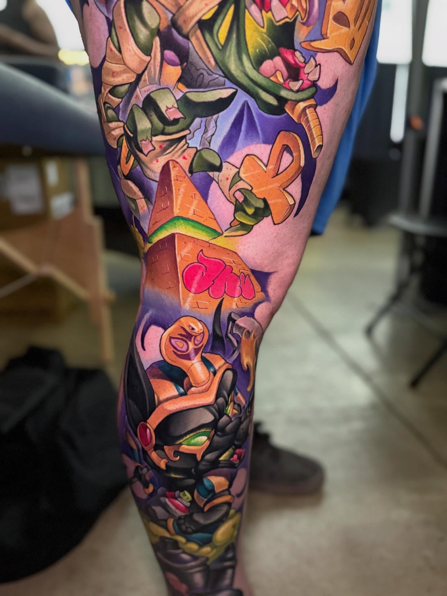 Tattoo by @bigtattykayne — new_school, anime