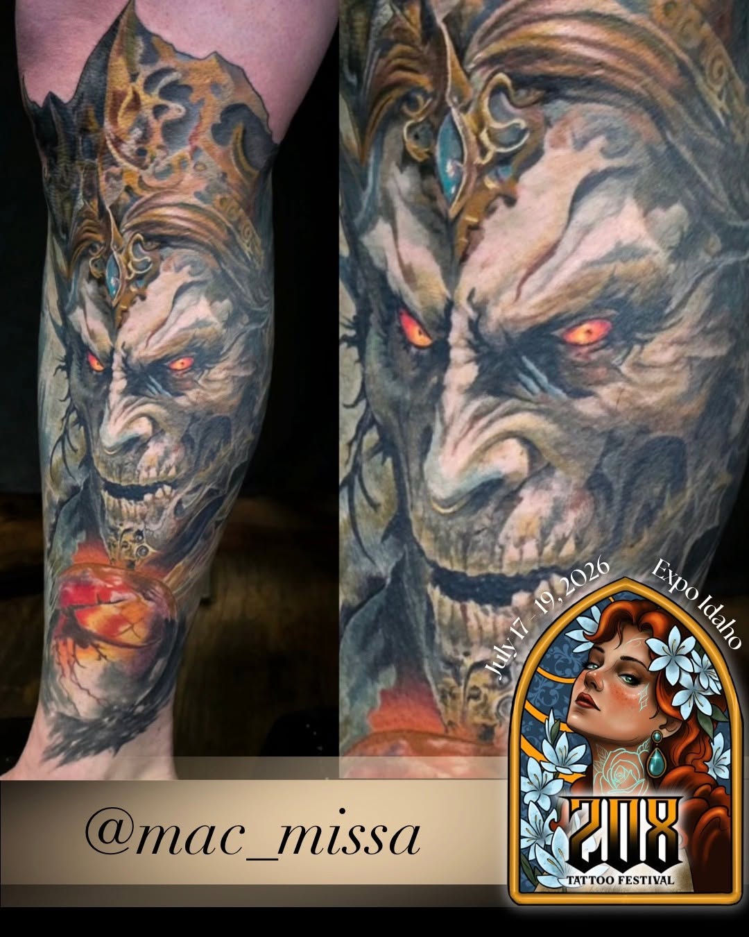 Tattoo by @mac_missa — dark_realism, black_and_grey