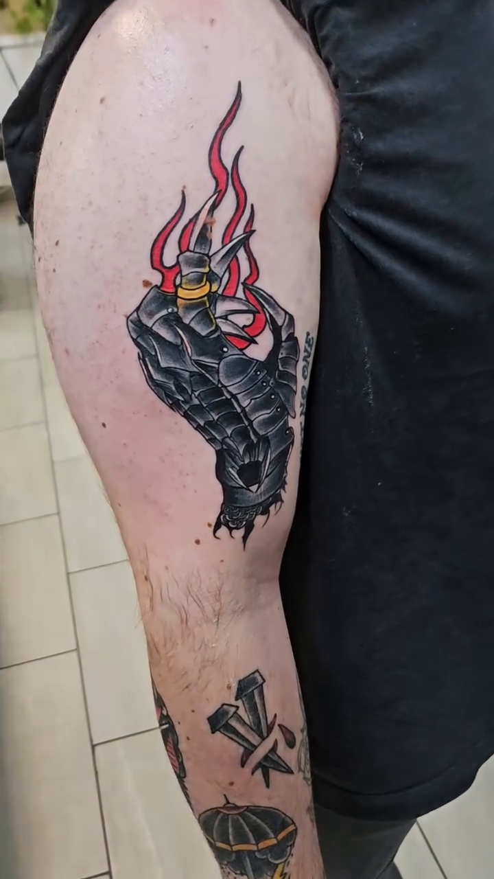 Tattoo by @kmotattoos — neo_traditional, black_and_grey