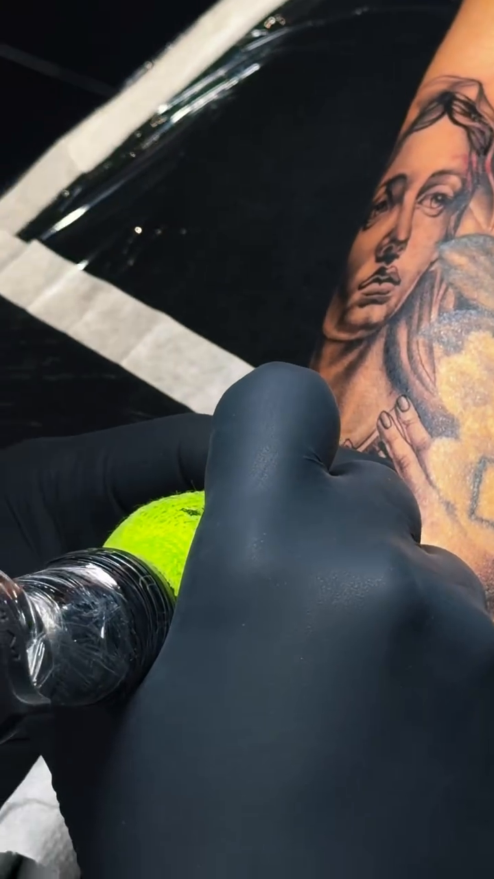 Tattoo by @dj_tattooedyou โ realism, black_and_grey