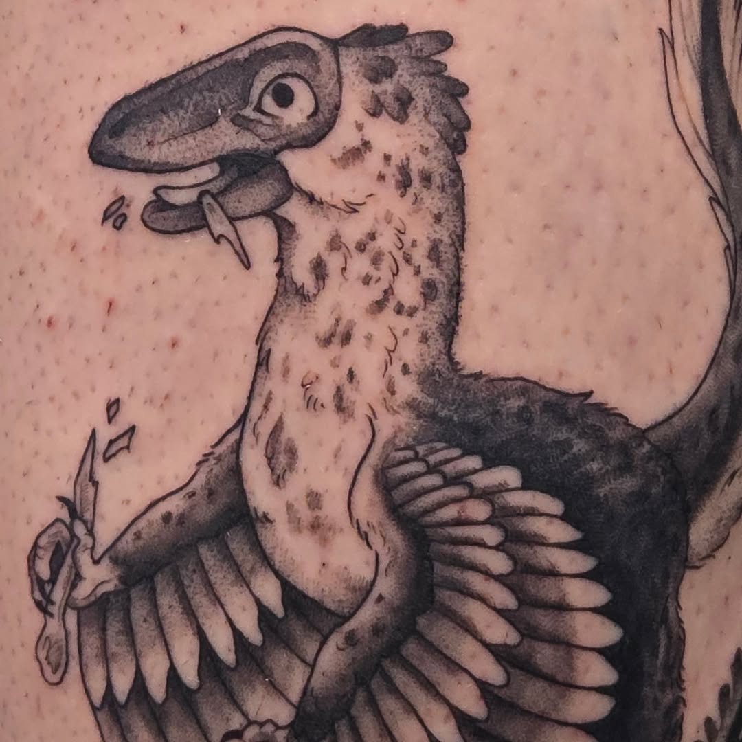 Tattoo by @carshark__ — black_and_grey, realism