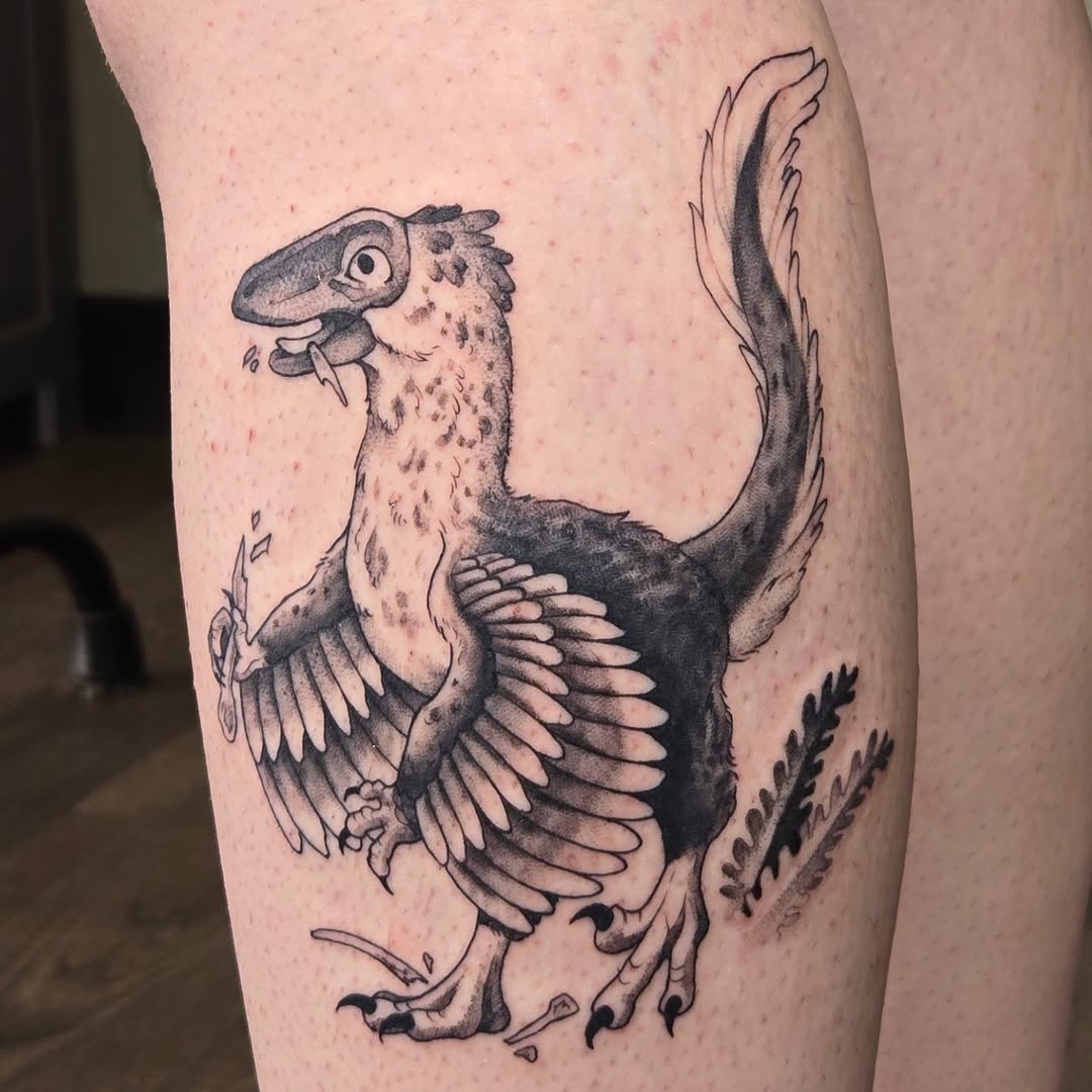 Tattoo by @carshark__ — black_and_grey, illustrative