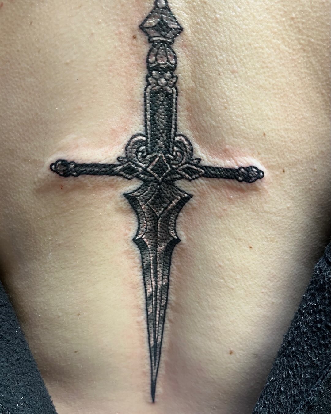Tattoo by @vectordoe — black_and_grey