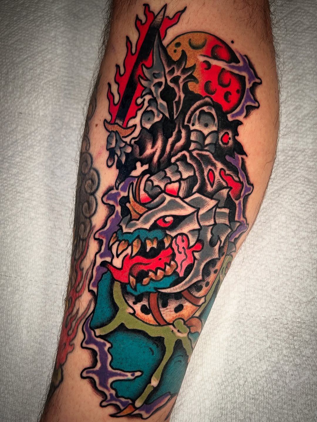 Tattoo by @kit.creates โ neo_traditional, blackwork