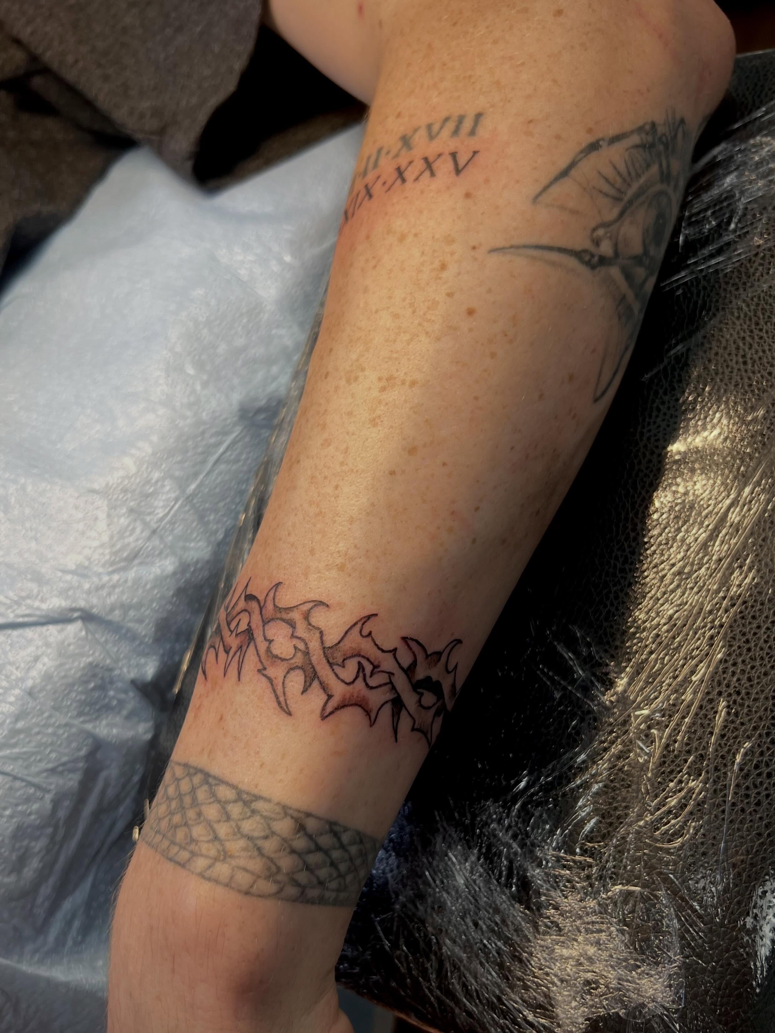 Tattoo by @artbymuggs — black_and_grey