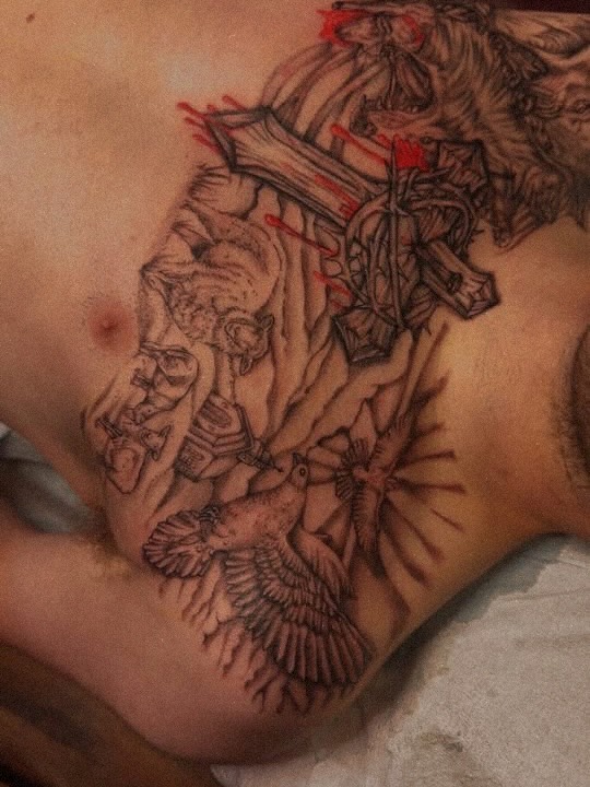 Tattoo by @pimp.myhide — black_and_grey, realism