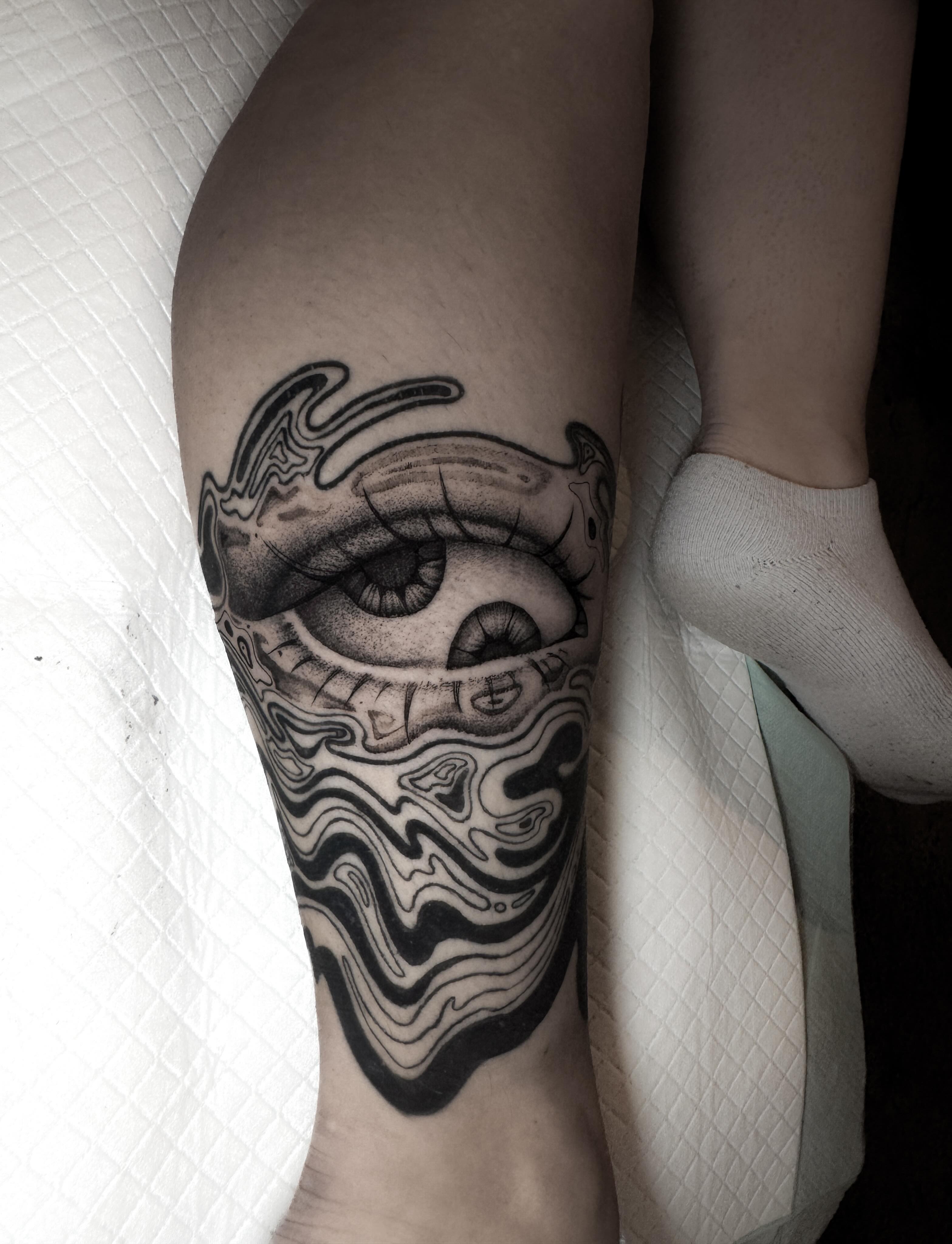 Tattoo by @_dreadnot_ — dotwork, geometric