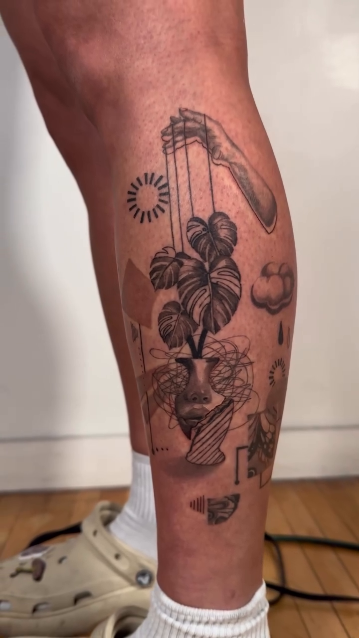 Tattoo by @danithedavinci — black_and_grey, geometric