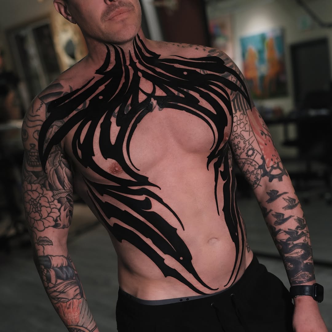 Tattoo by @deadssoul — blackwork