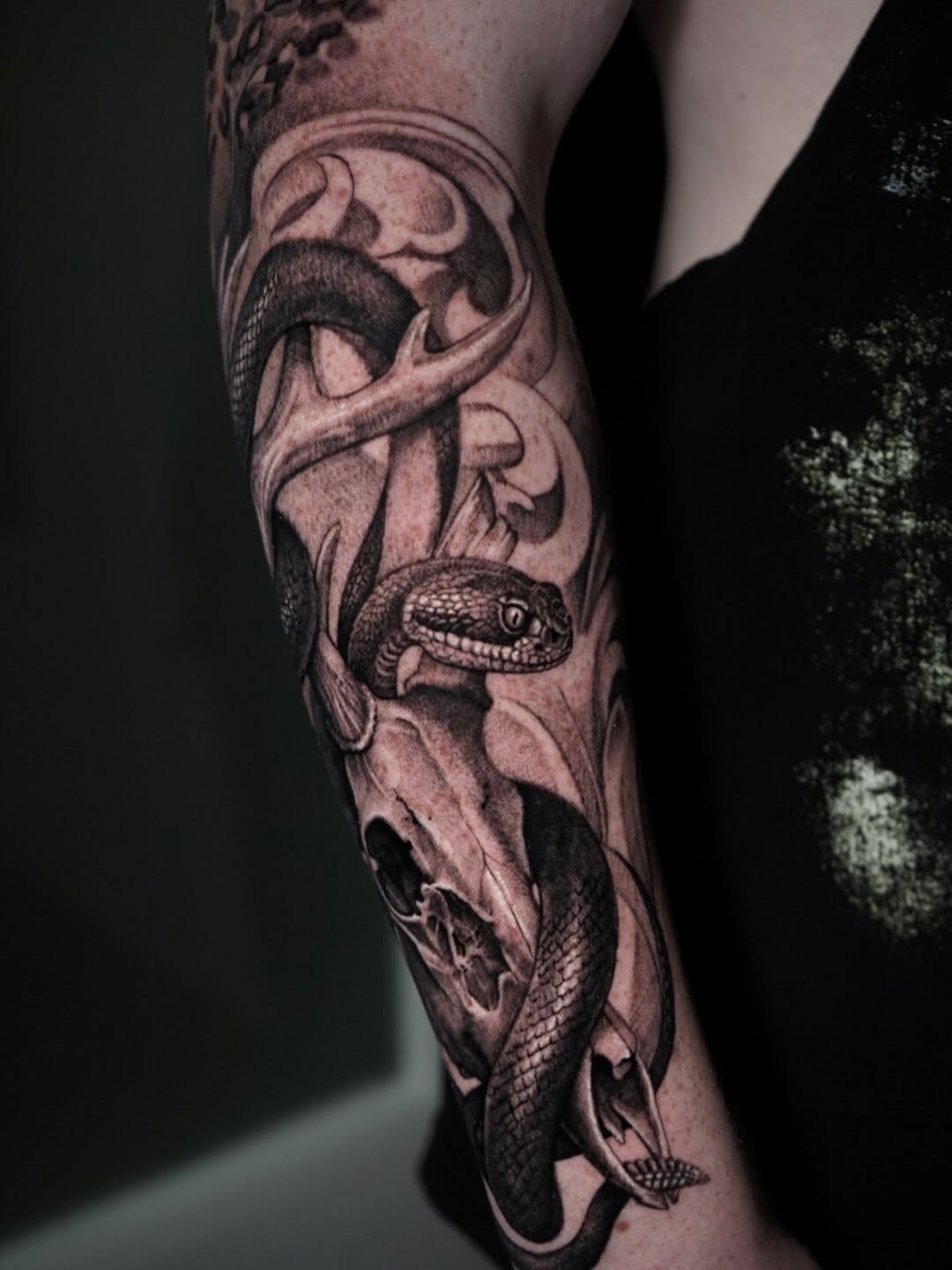 Realism tattoo on the forearm by Sabrina Lakhaysy, Fort Worth, Texas