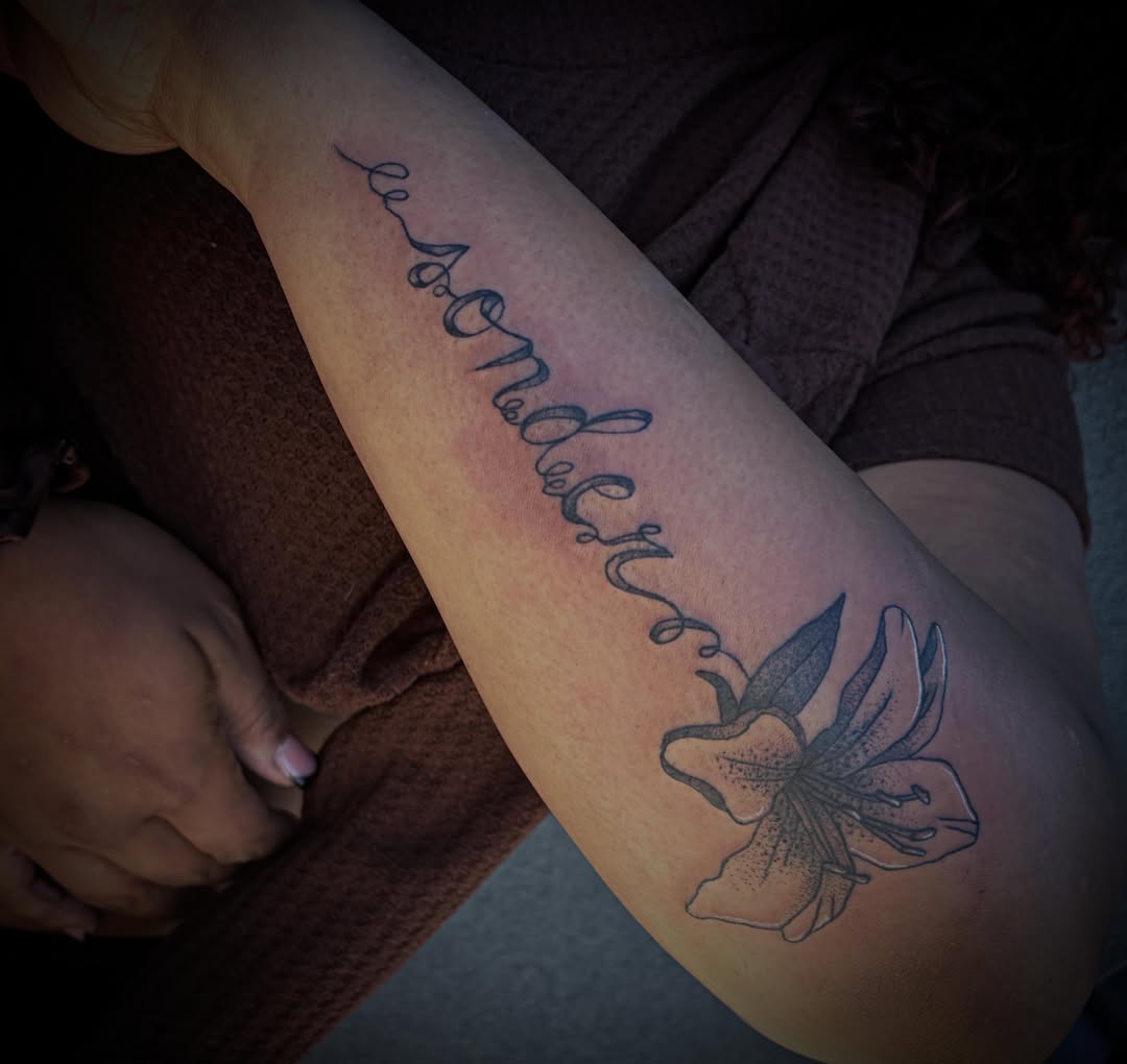 Le sonder dotwork tattoo on the forearm by Tattoo Artist Lilliann:)