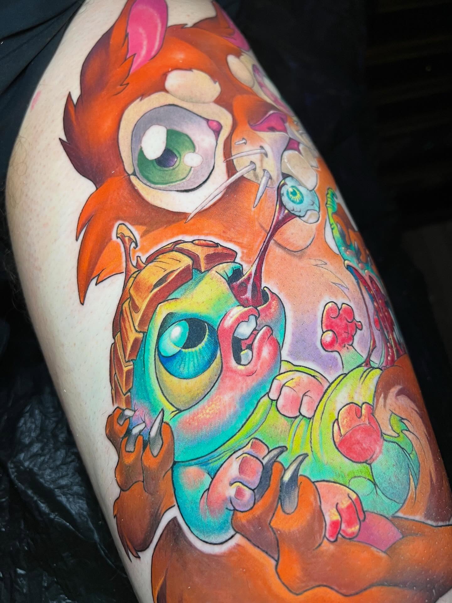 Tattoo by @jessesmithtattoos — new_school, illustrative