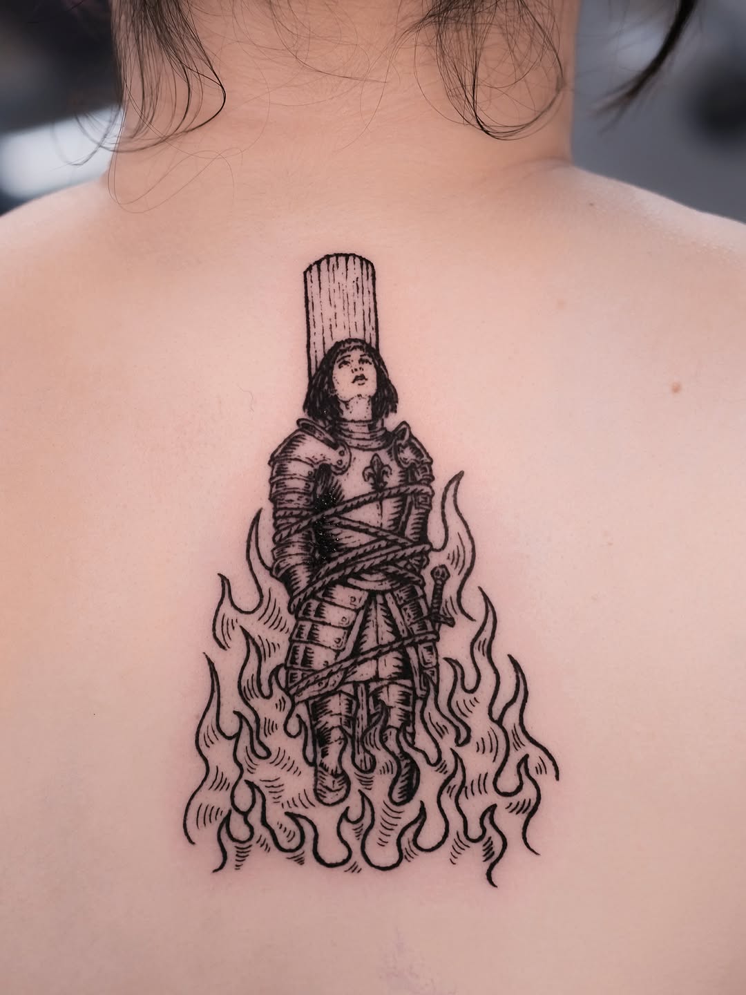 Tattoo by @florawoodcut — illustrative, black_and_grey