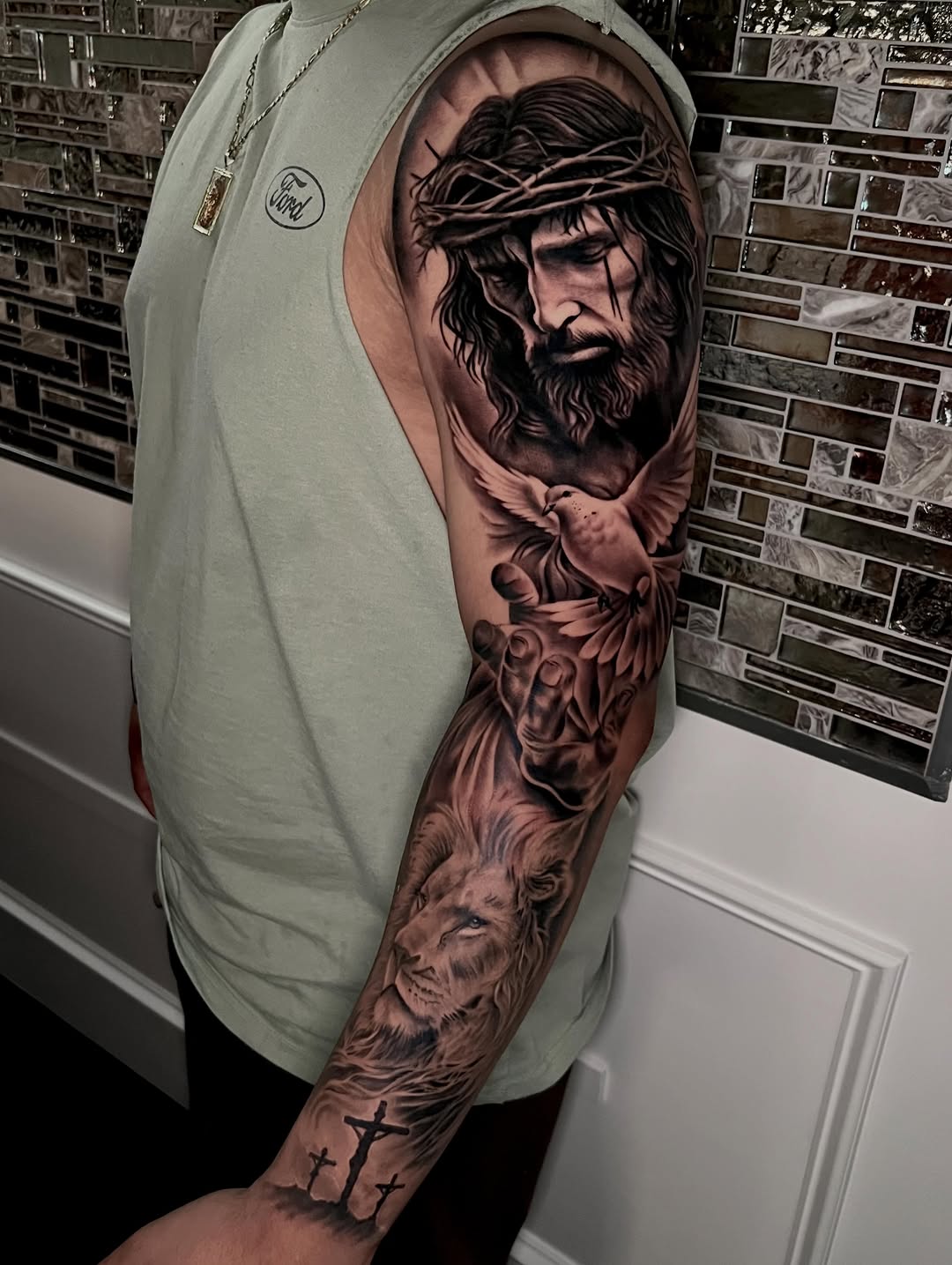 Tattoo by @aortiz_tattoos — realism, black_and_grey