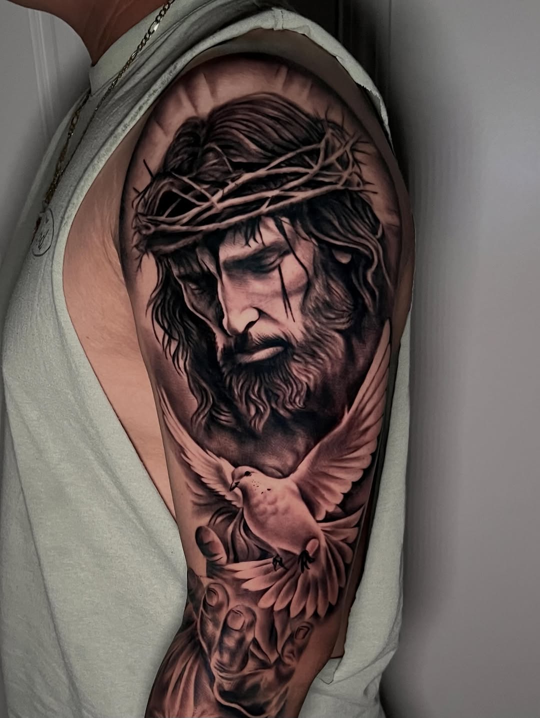 Tattoo by @aortiz_tattoos — realism, black_and_grey