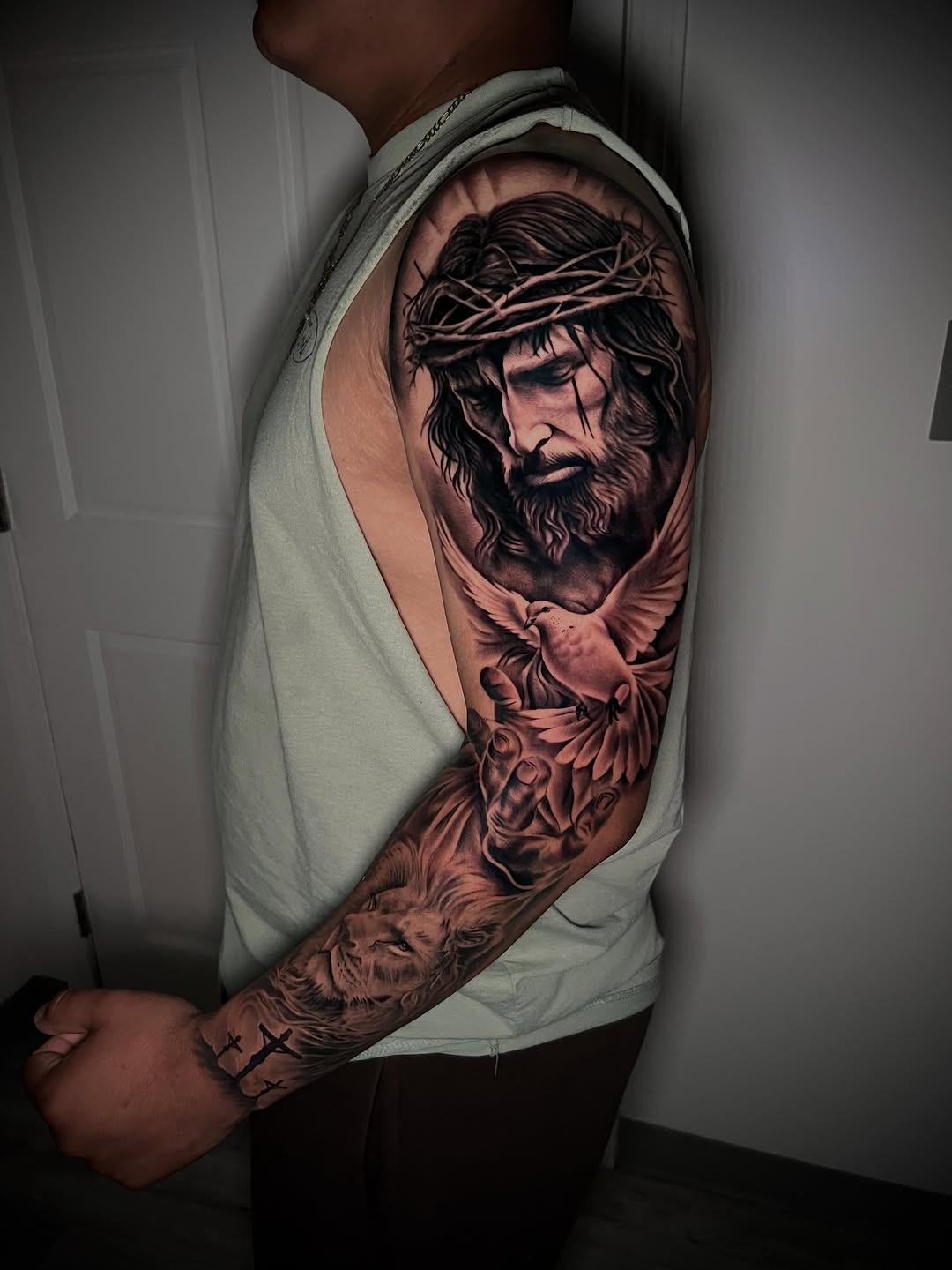 Tattoo by @aortiz_tattoos — realism, black_and_grey