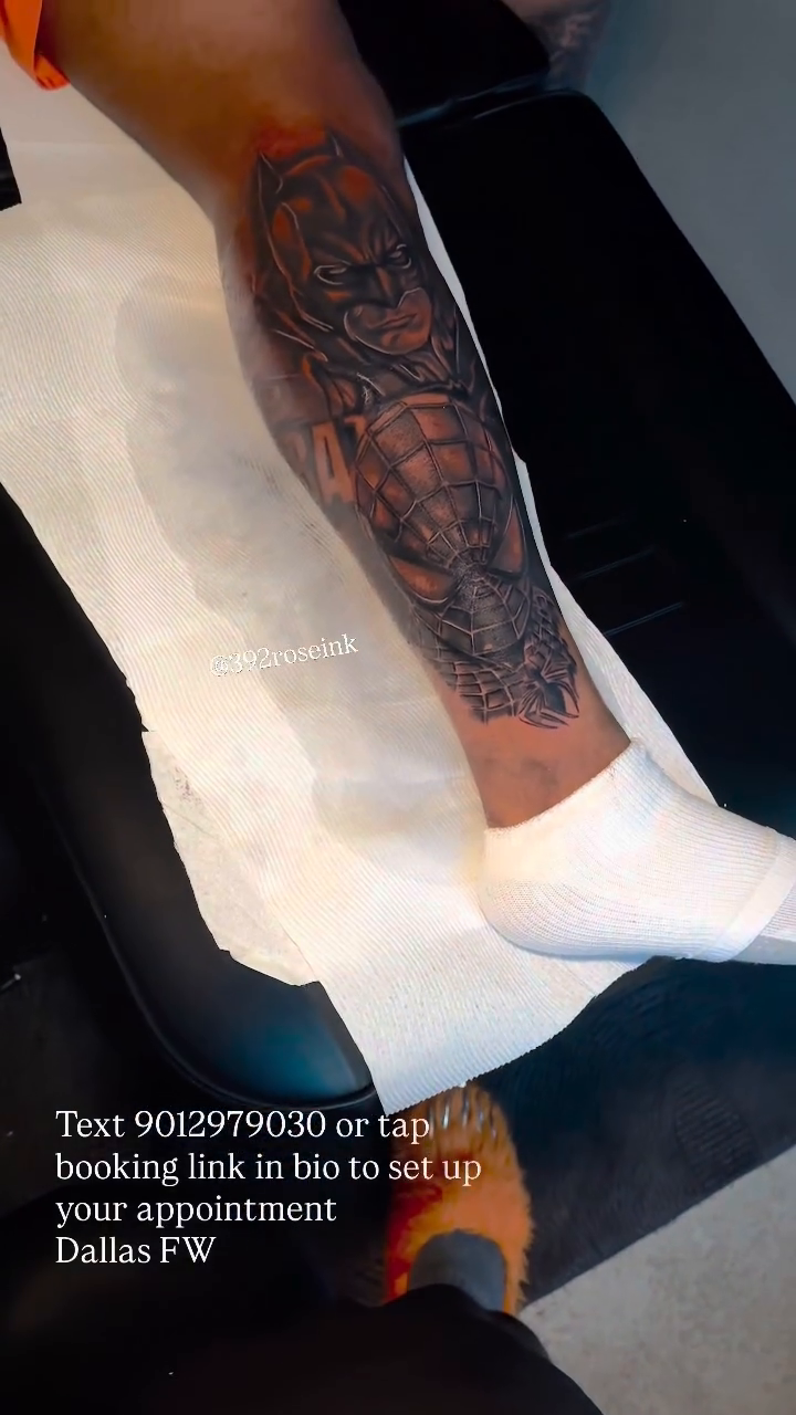 Tattoo by @392roseink — black_and_grey, realism