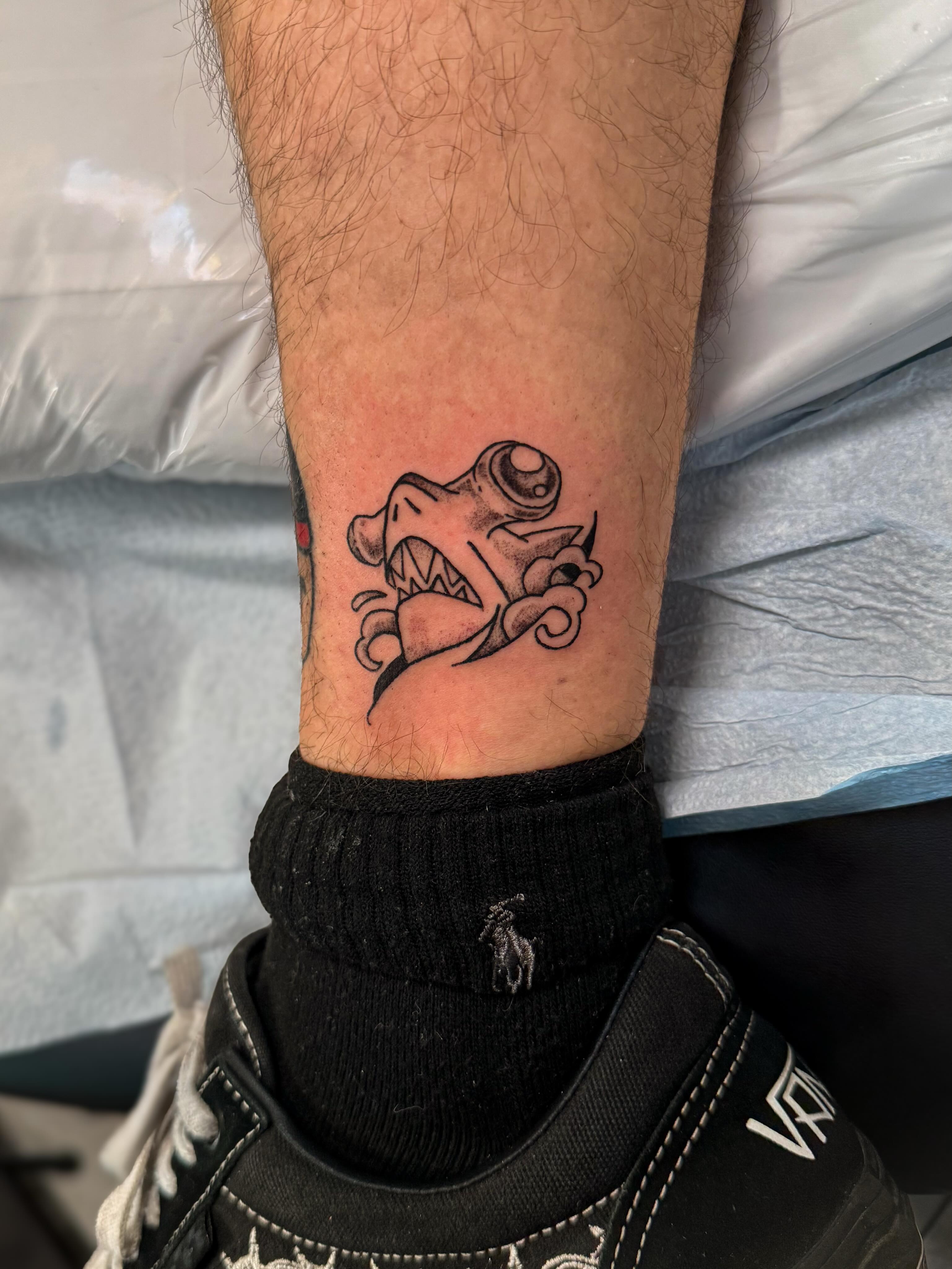 Demon American traditional tattoo on the forearm by Ivy-Jade Edwards, Memphis, Tennessee