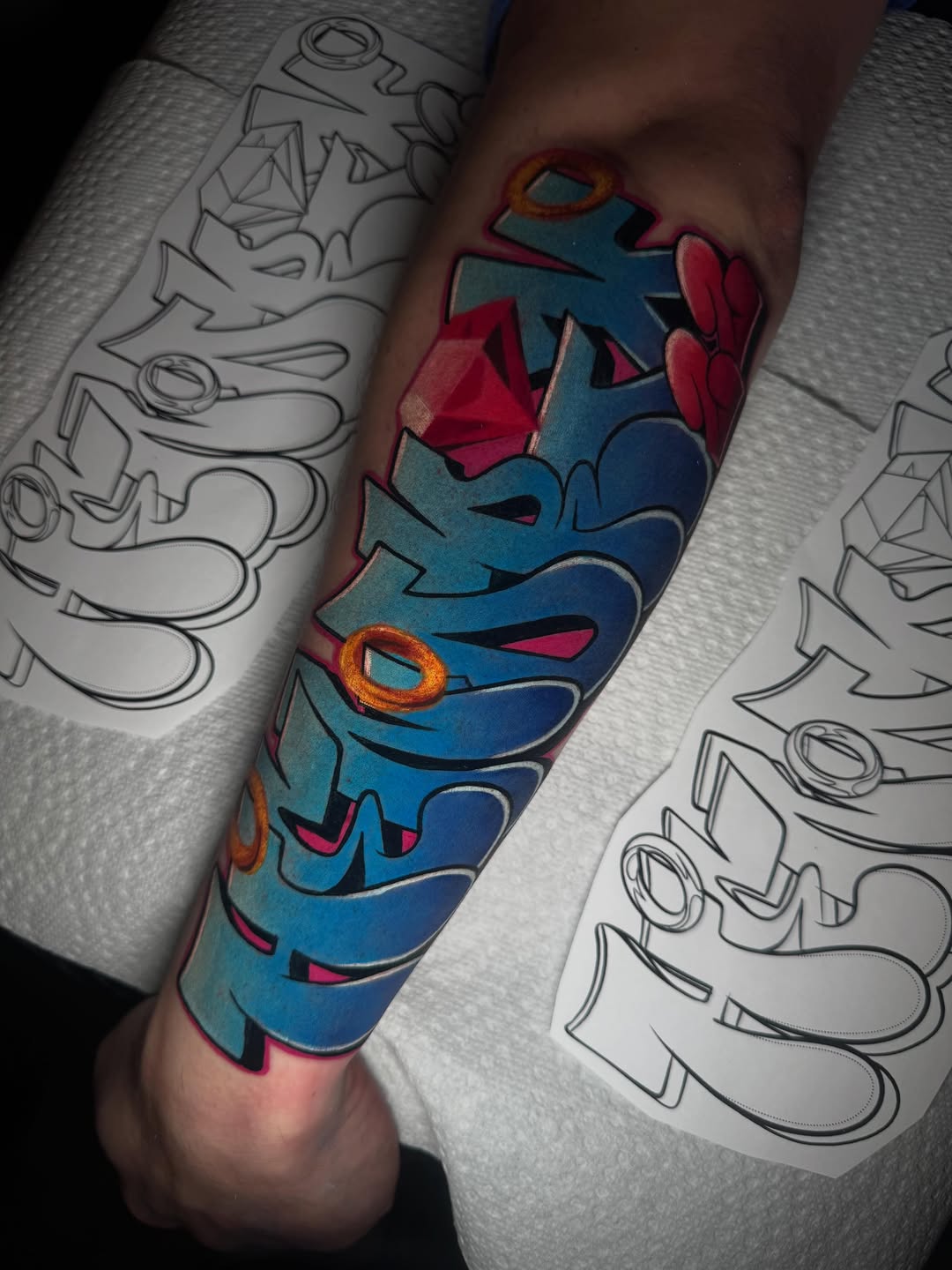 Tattoo by @rustik_uno — new_school, lettering_script