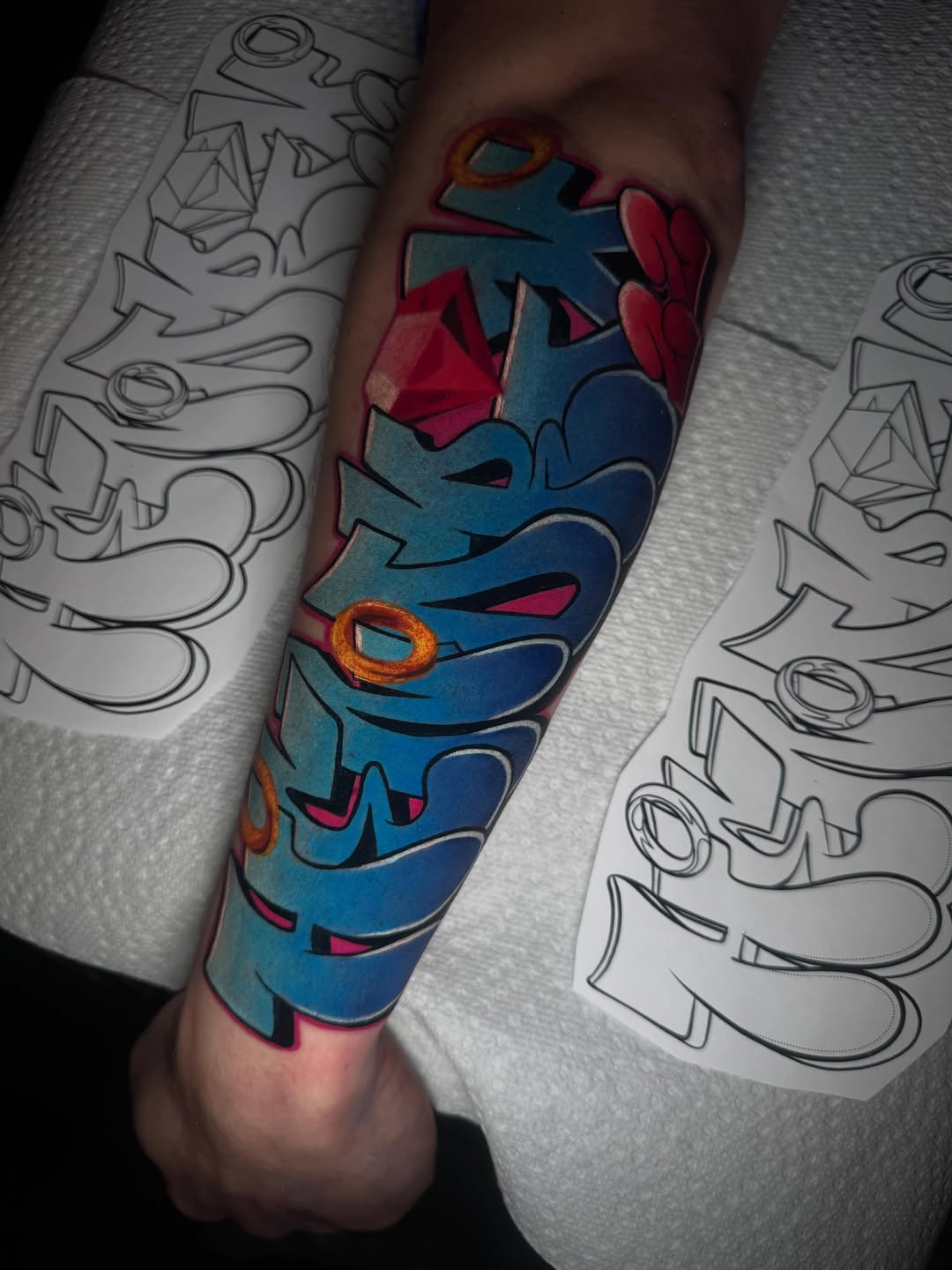 Tattoo by @rustik_uno — new_school, lettering_script