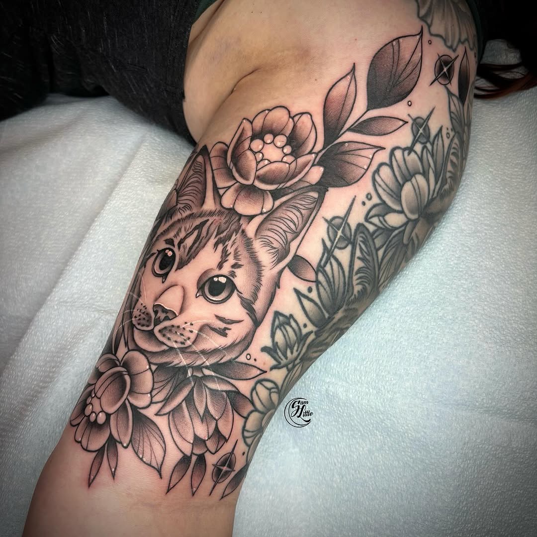 Tattoo by @samjlittle โ realism, black_and_grey