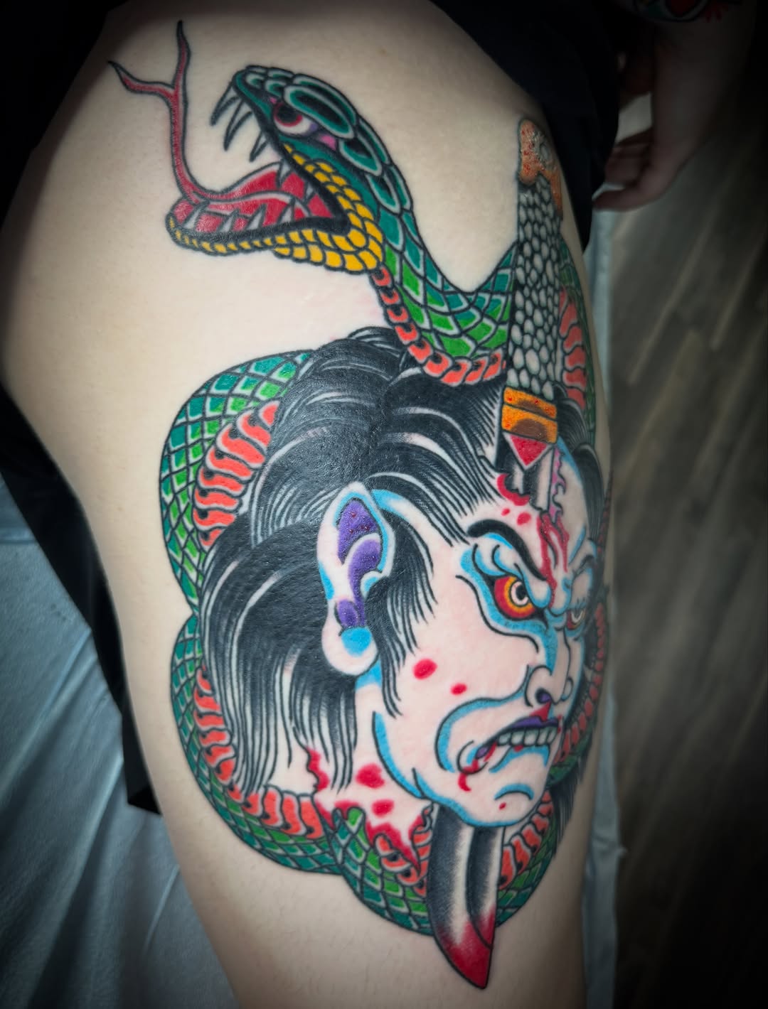 Tattoo by @_wooderson_ — japanese_irezumi, neo_traditional