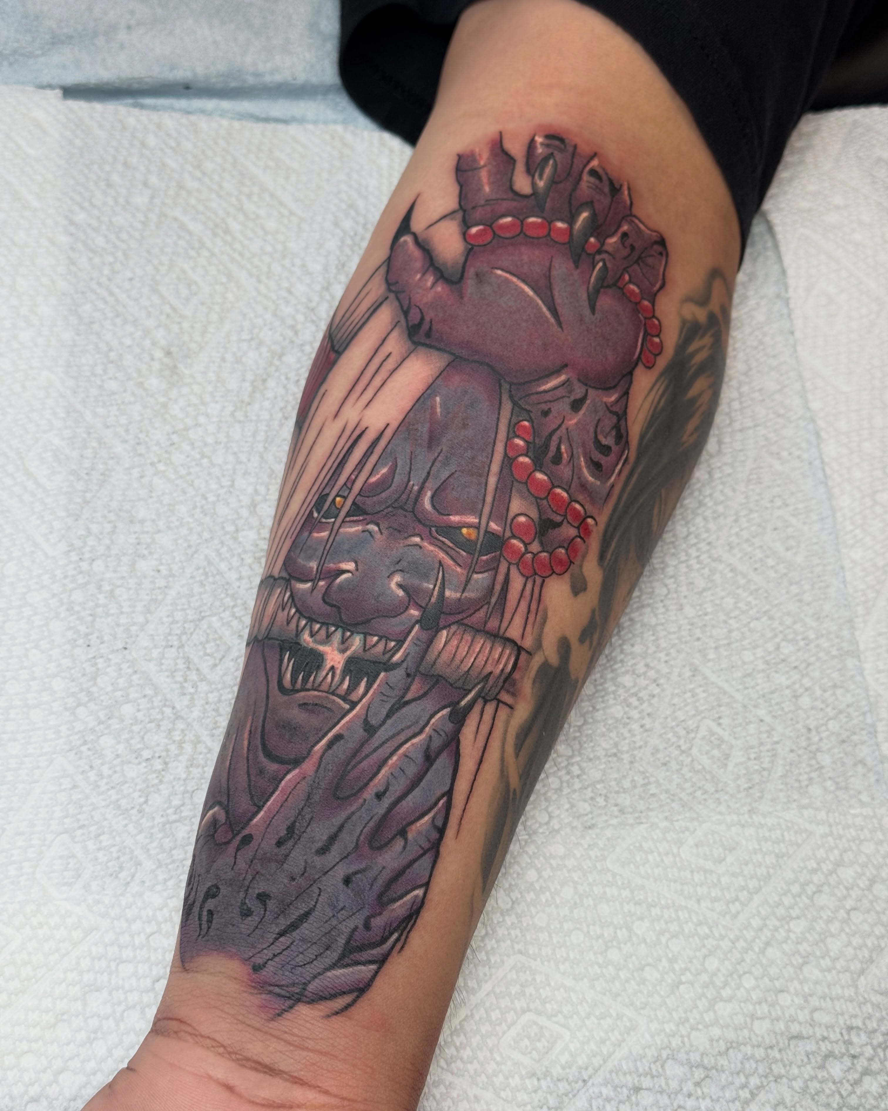 Tattoo by @majinmish — american_traditional, dark_realism